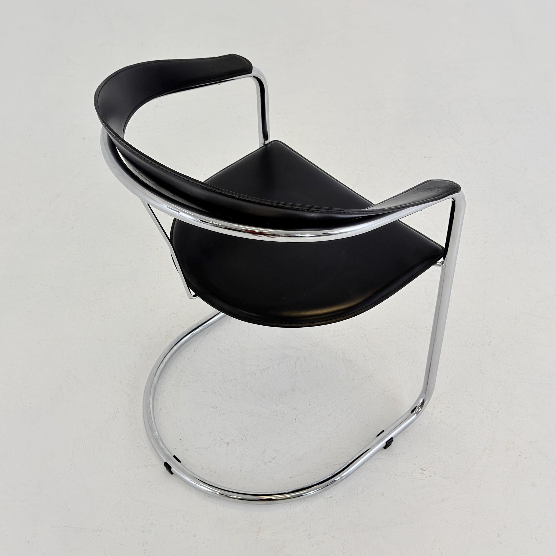 Mid century Bauhaus Canasta Cantilever Chair by Arrben, Italy 1980s,