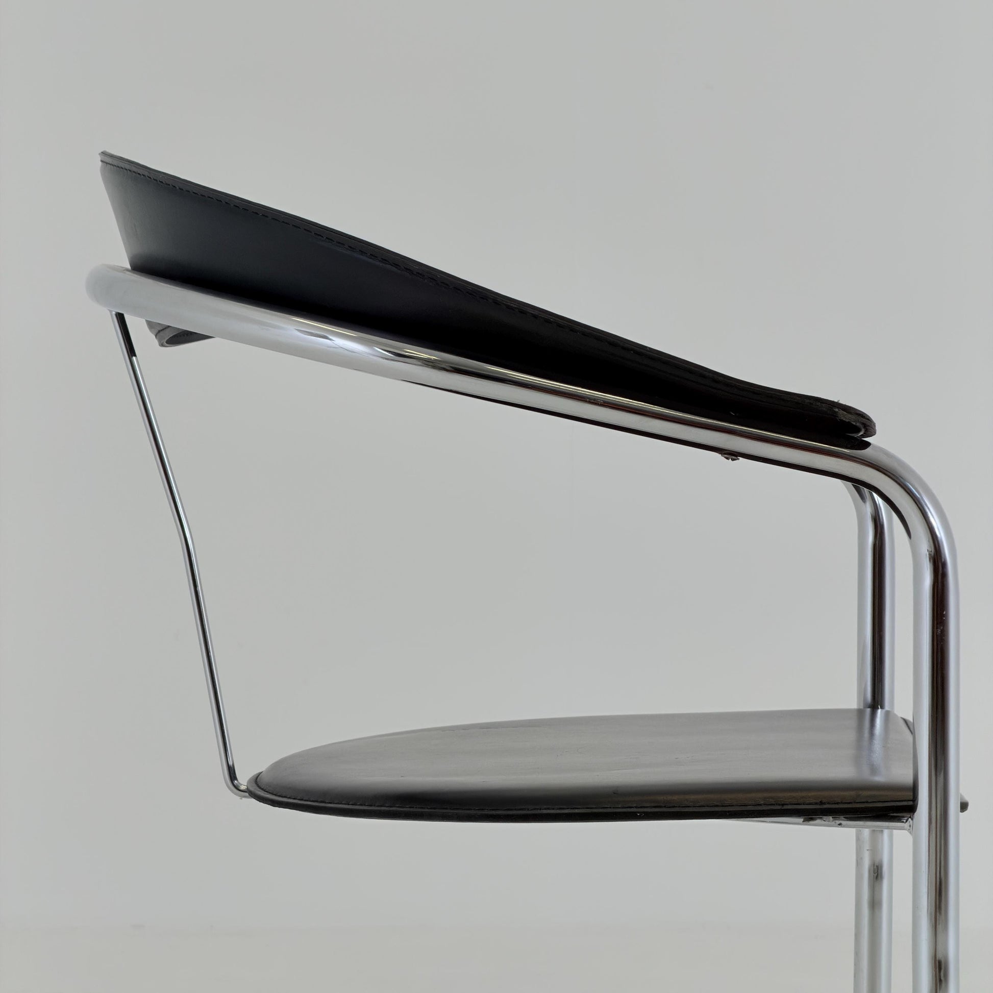 Mid century Bauhaus Canasta Cantilever Chair by Arrben, Italy 1980s,