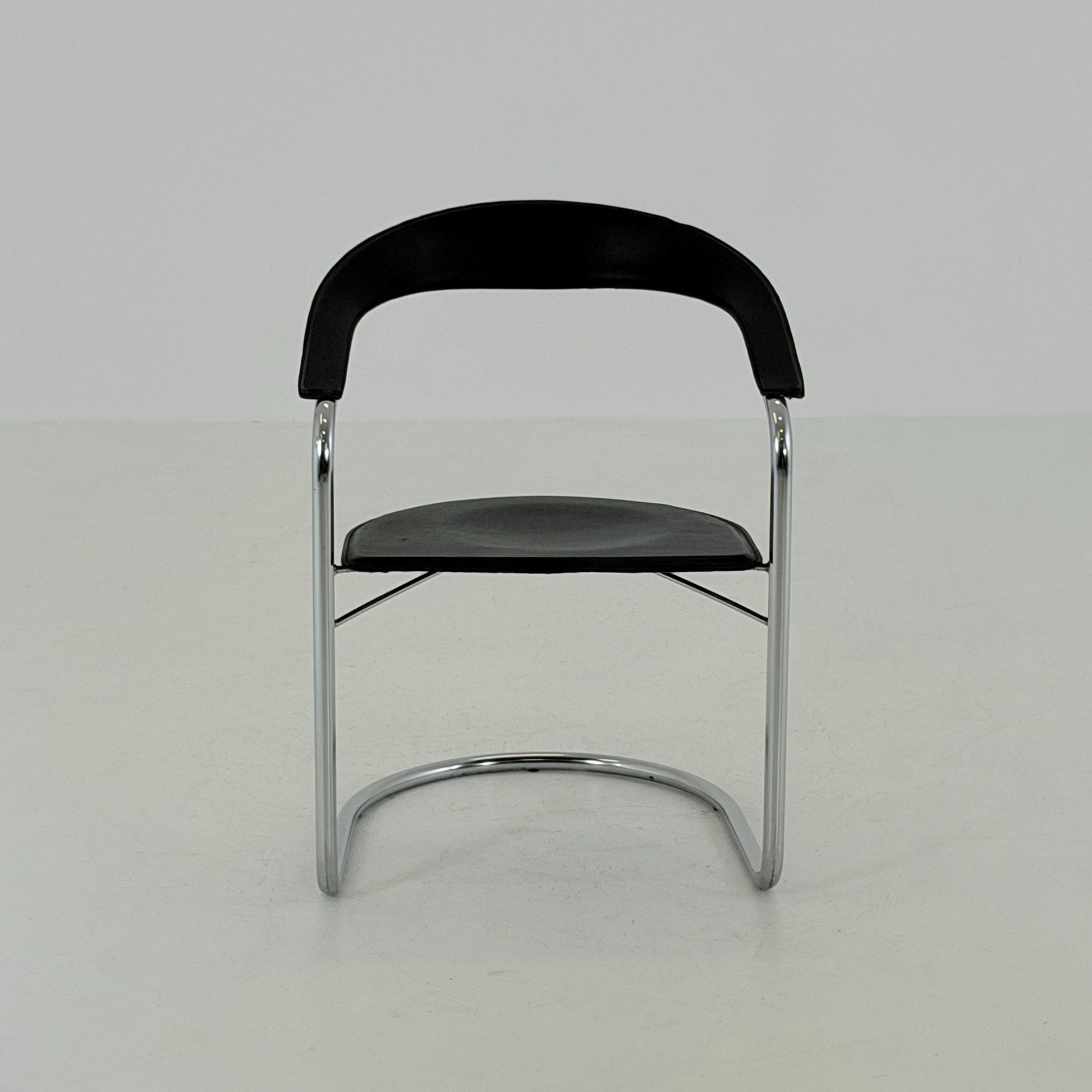 Mid century Bauhaus Canasta Cantilever Chair by Arrben, Italy 1980s,