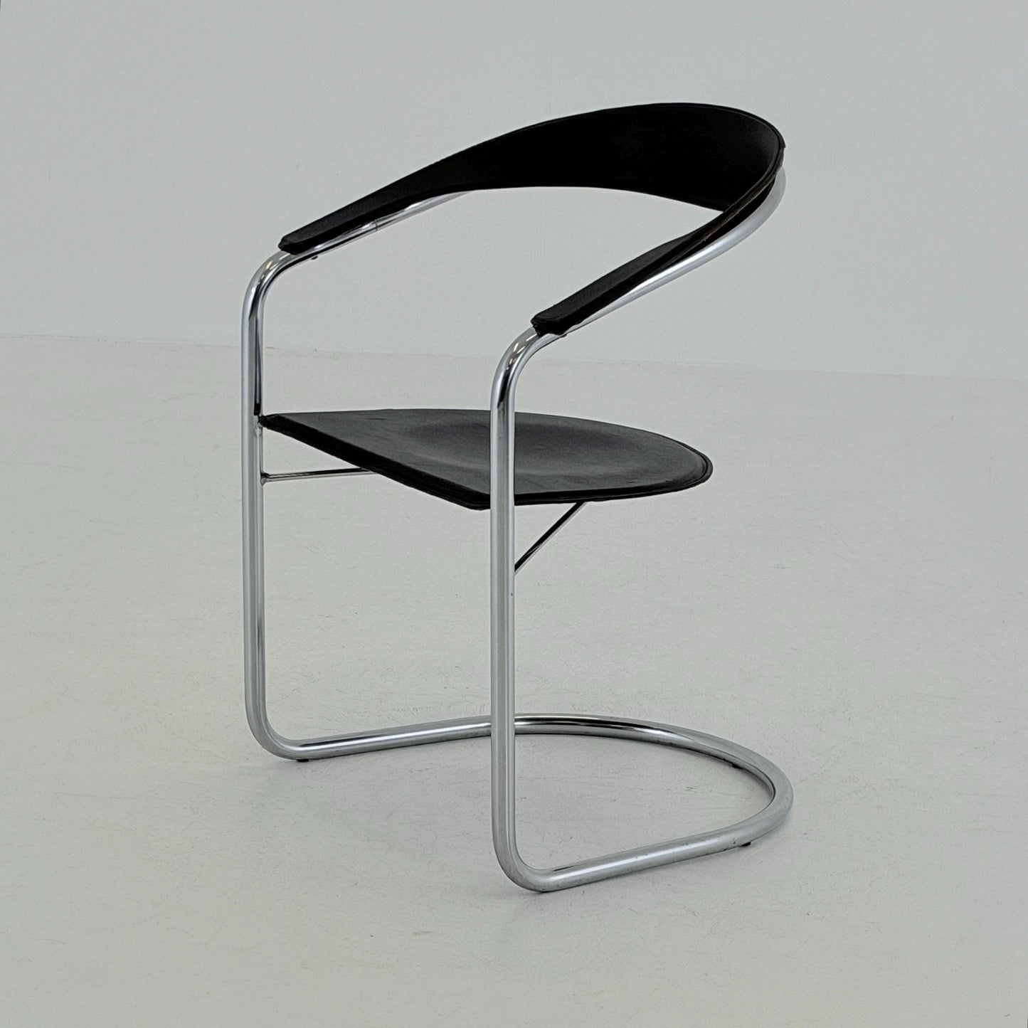 Mid century Bauhaus Canasta Cantilever Chair by Arrben, Italy 1980s,