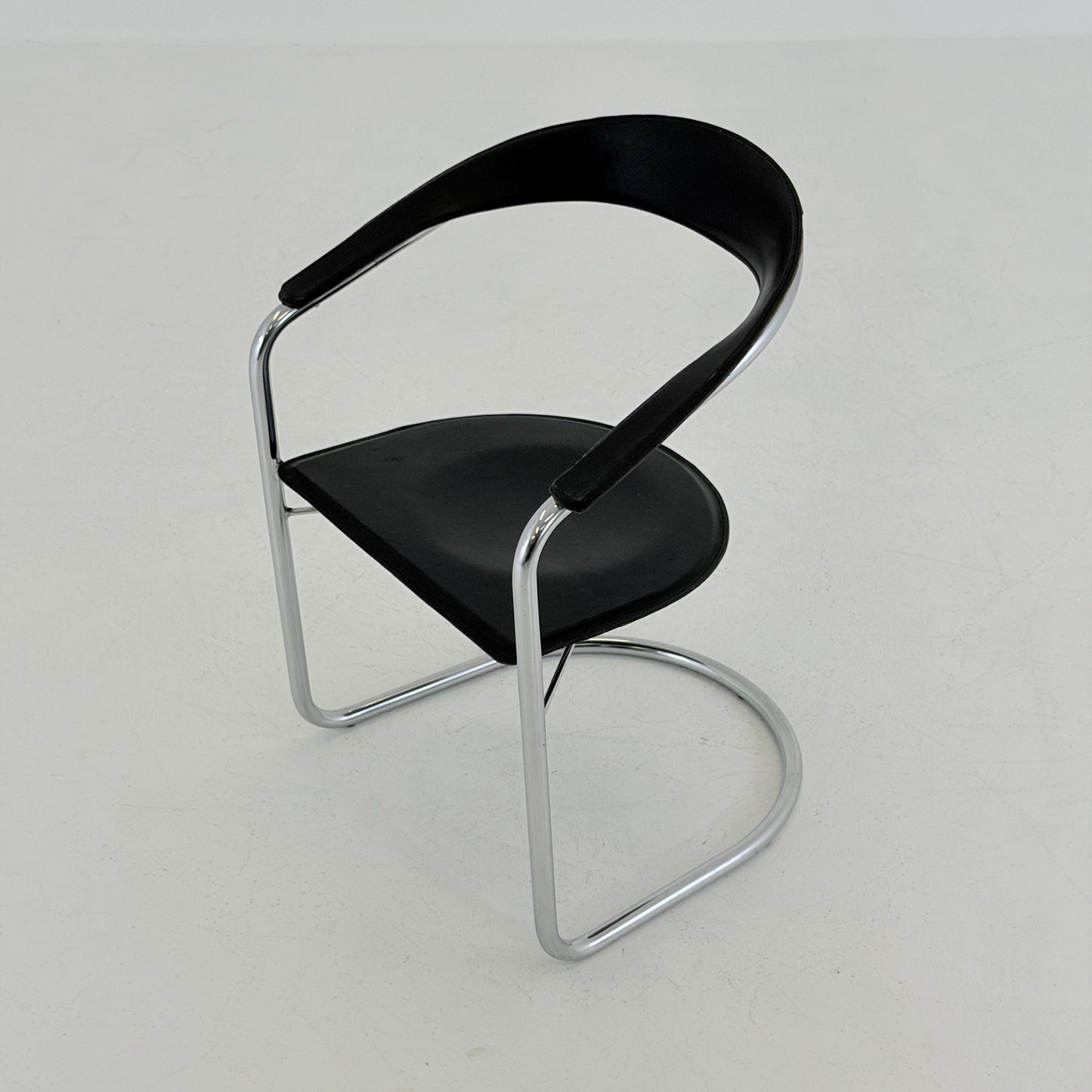 Mid century Bauhaus Canasta Cantilever Chair by Arrben, Italy 1980s,