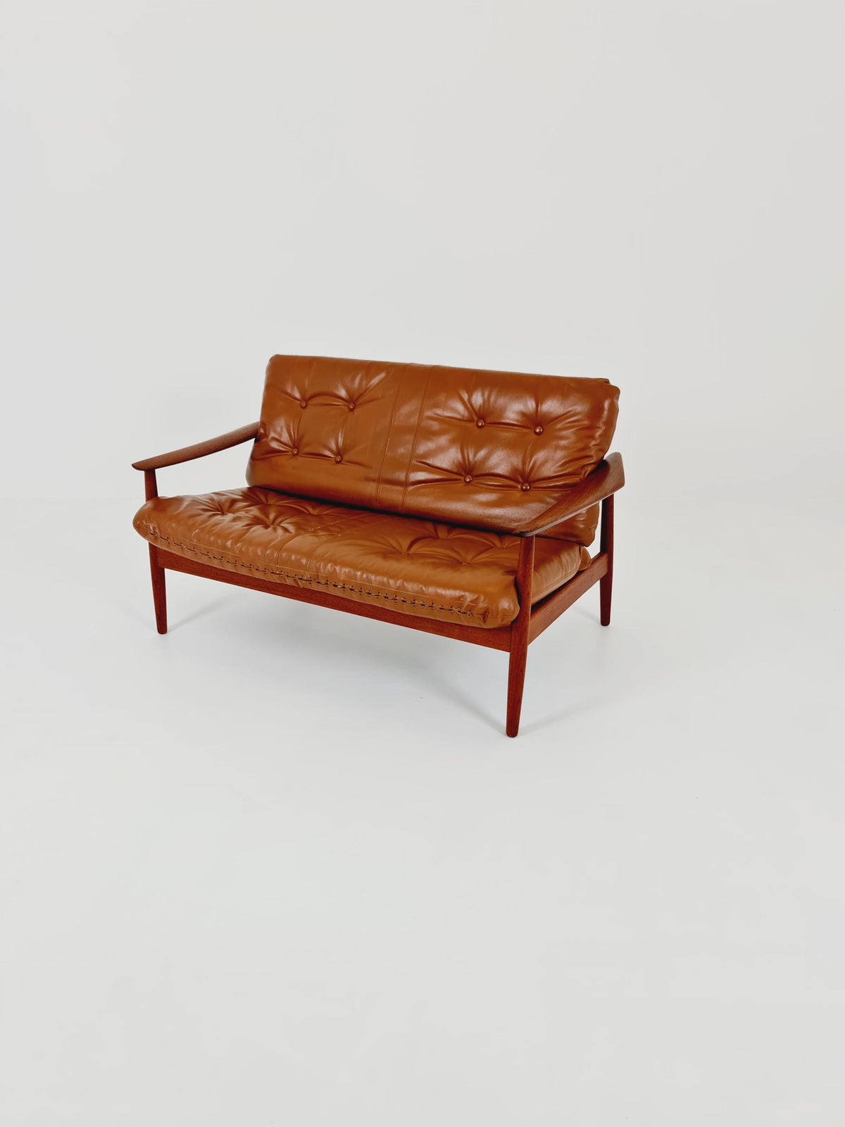 super rare Mid-century Danish teak lounge chair/ Sofa 2 seater by Arne Vodder For France & Son ,1960s