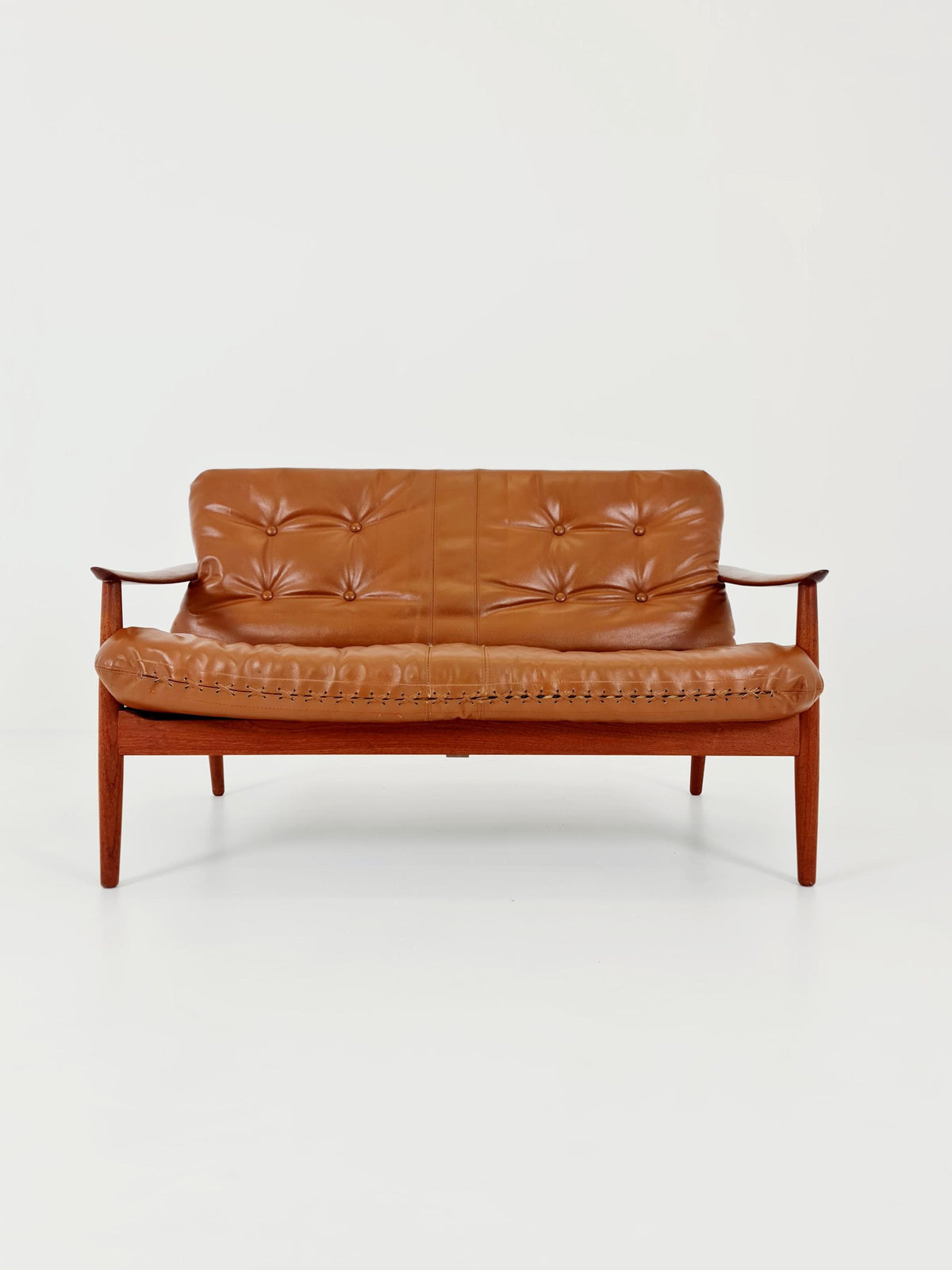 super rare Mid-century Danish teak lounge chair/ Sofa 2 seater by Arne Vodder For France & Son ,1960s