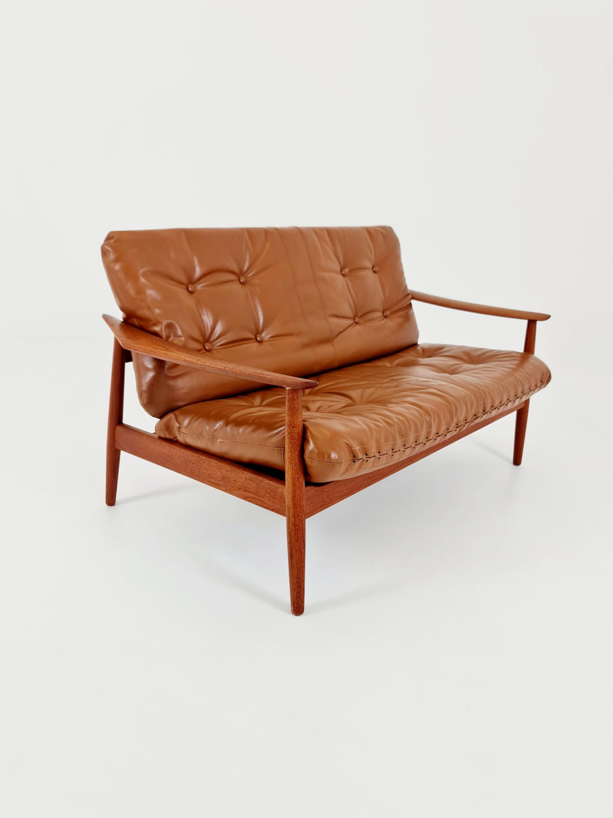 super rare Mid-century Danish teak lounge chair/ Sofa 2 seater by Arne Vodder For France & Son ,1960s
