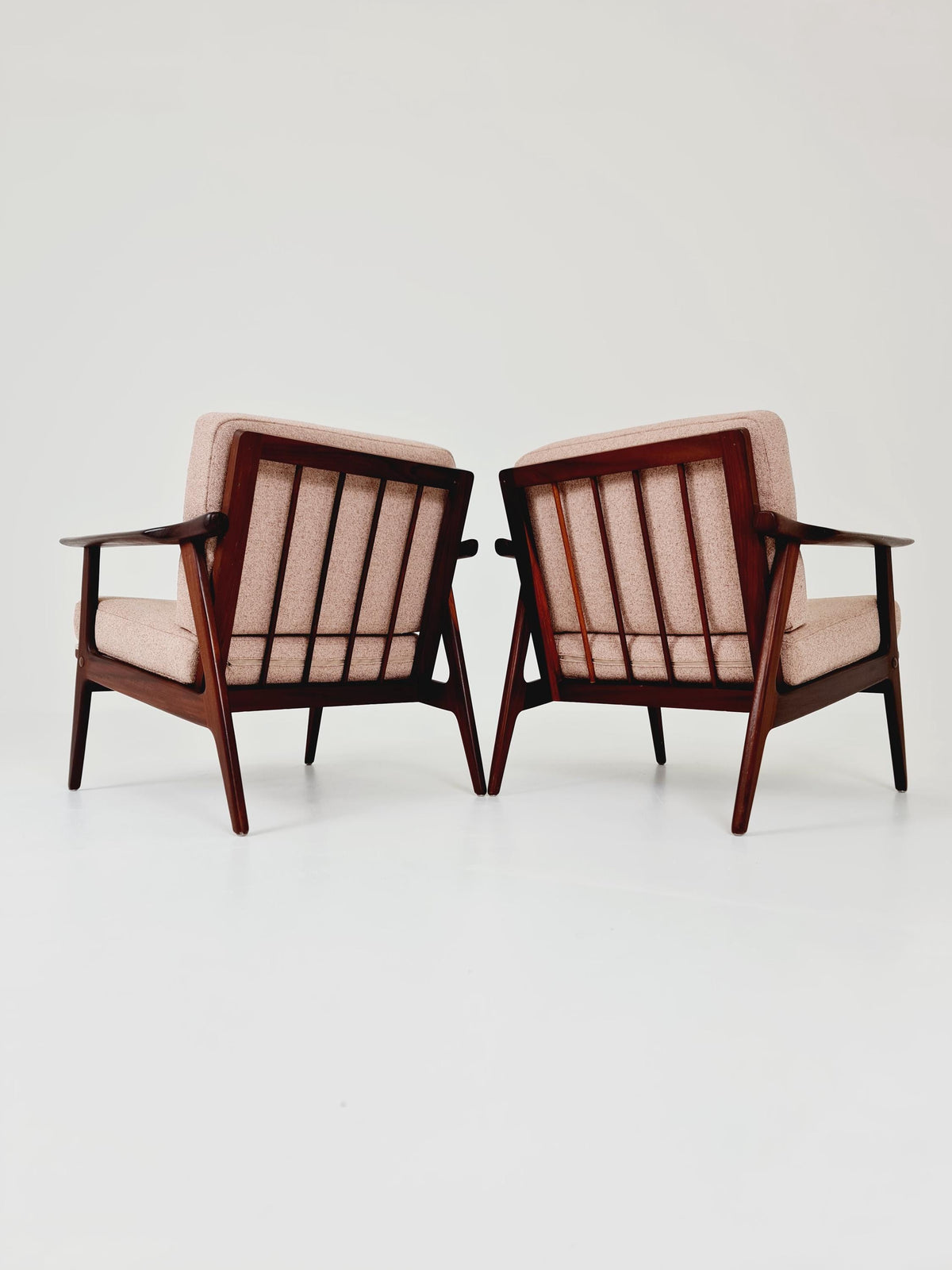 Mid century teak easy lounge chairs , Set of 2, 1960s