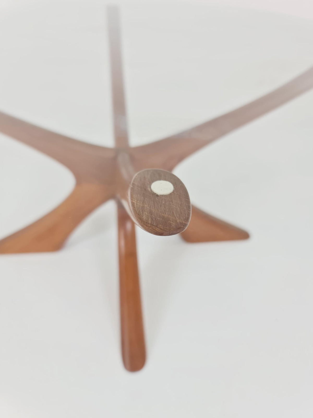 vintage teak and Glass coffe table by Illum Wikkelso modell Nr T118 ,1960s