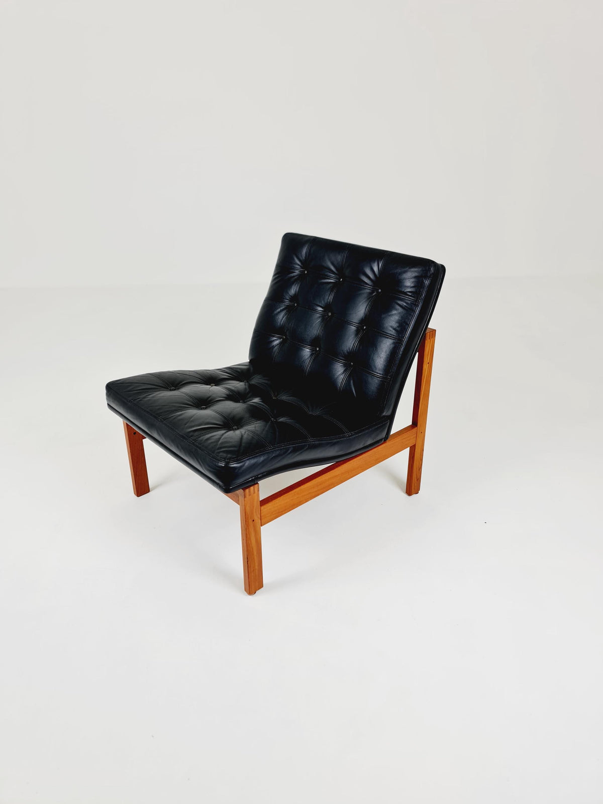 Mid-century Rare Danish teak lounge chairs Ole Gjerlov Knudsen & Torben Lind for France and son , 1960s