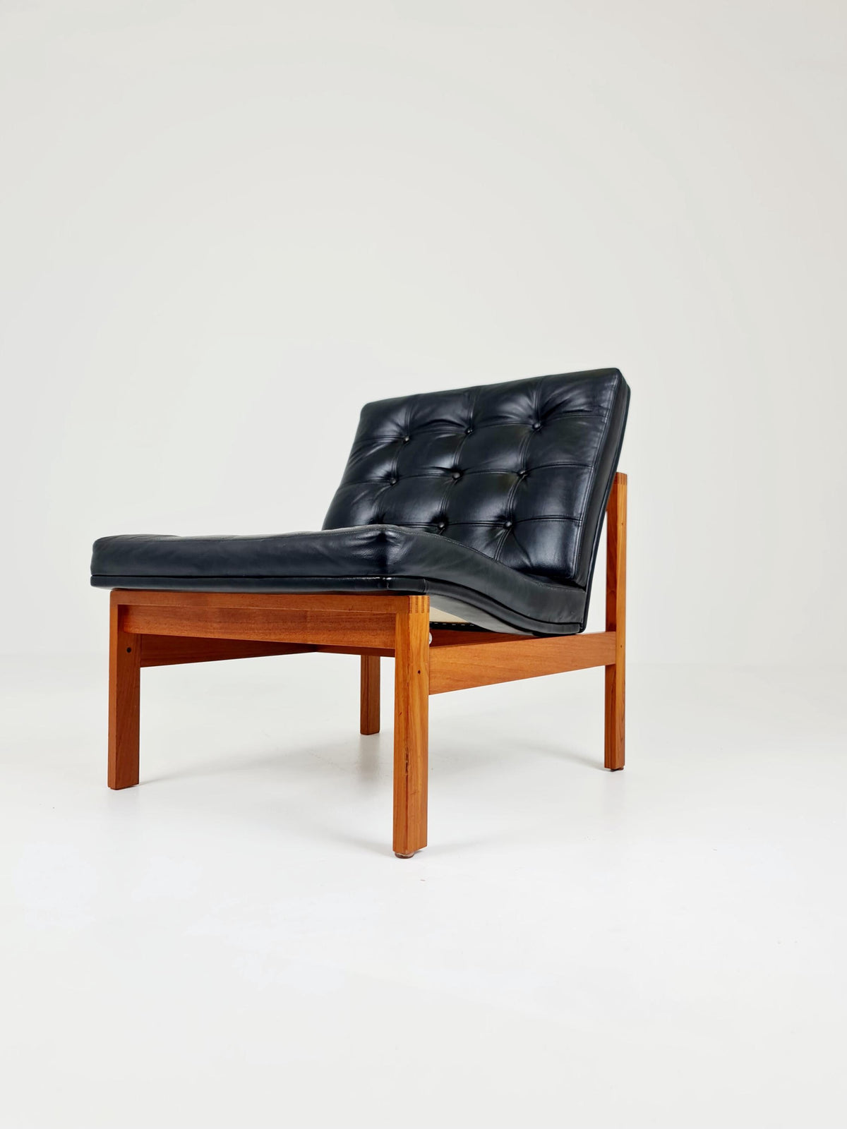 Mid-century Rare Danish teak lounge chairs Ole Gjerlov Knudsen & Torben Lind for France and son , 1960s