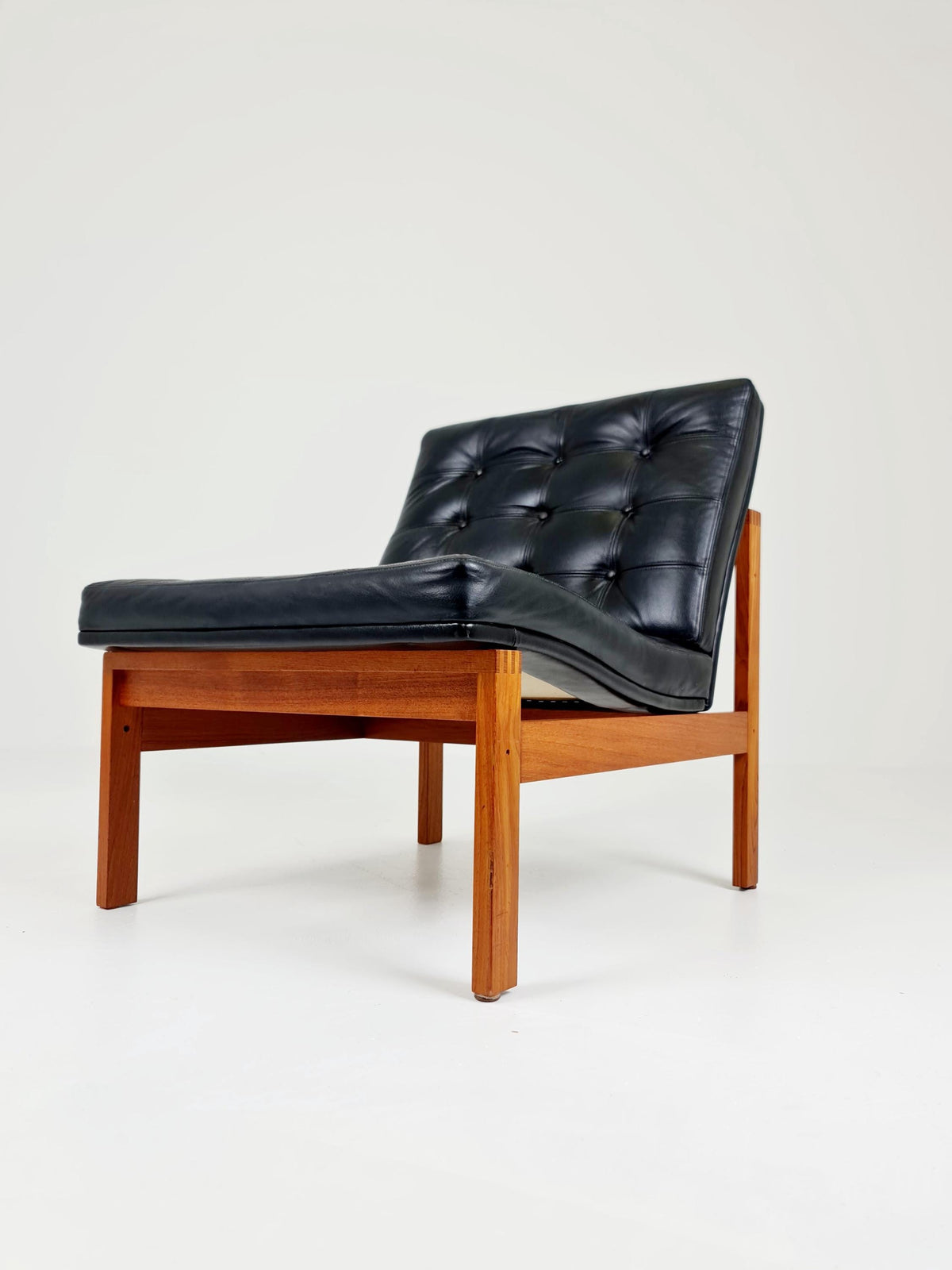 Mid-century Rare Danish teak lounge chairs Ole Gjerlov Knudsen & Torben Lind for France and son , 1960s