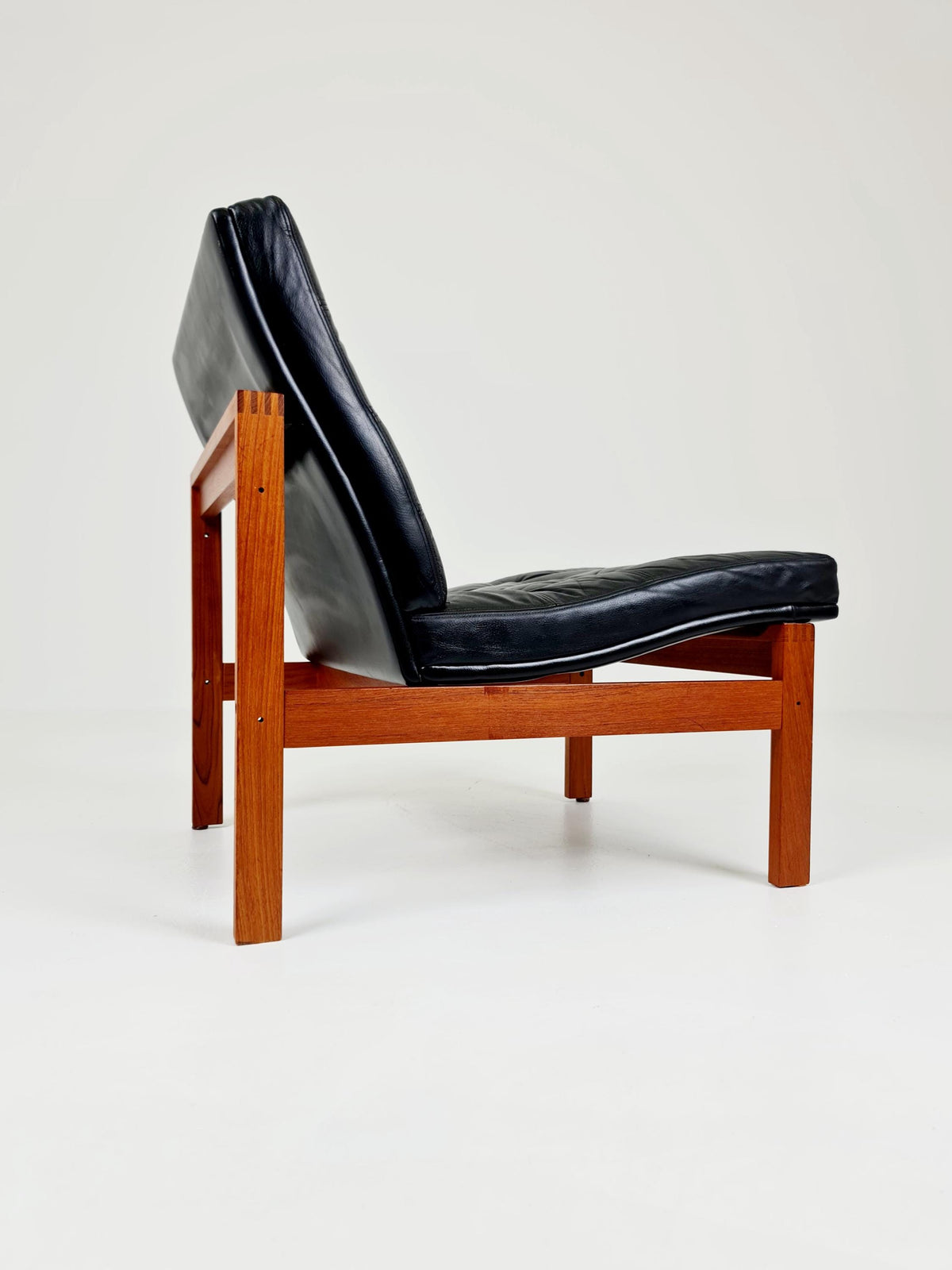 Mid-century Rare Danish teak lounge chairs Ole Gjerlov Knudsen & Torben Lind for France and son , 1960s