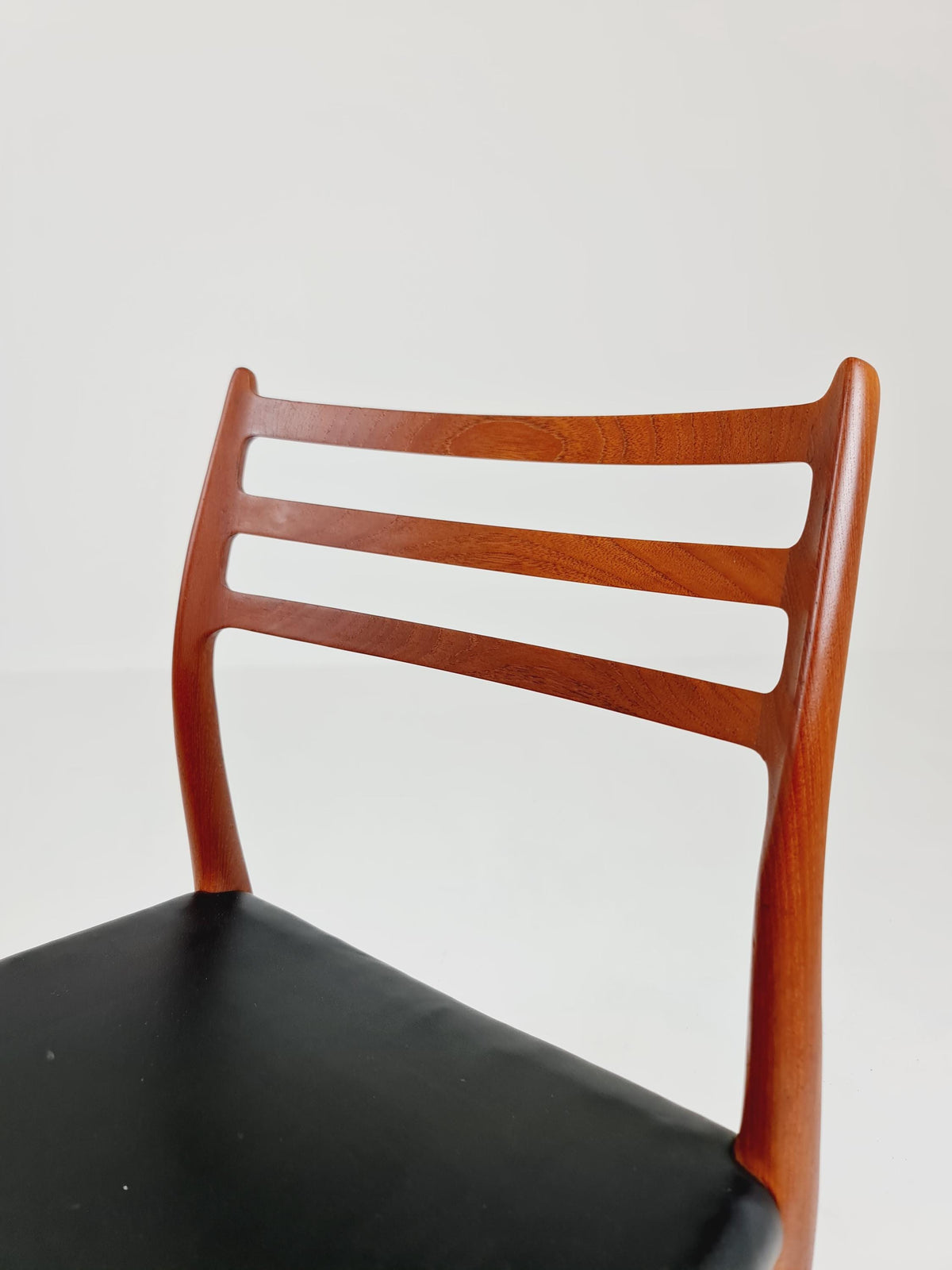 Vintage Danish teak & Leather dining chair by Niels Otto Moller n: 78, 1960s,