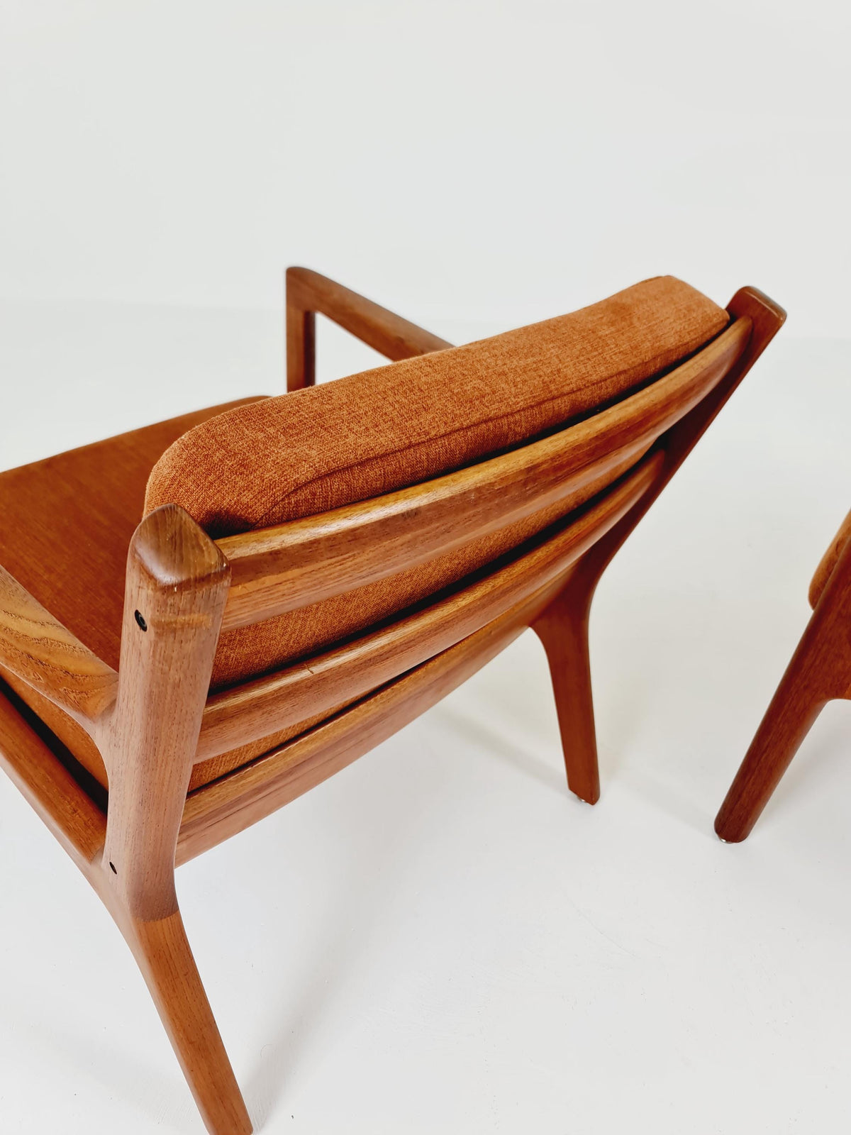 Mid-century Rare Danish teak lounge chair/ Easy chair by Ole Wanscher for France &Son , 1960s Set of 2