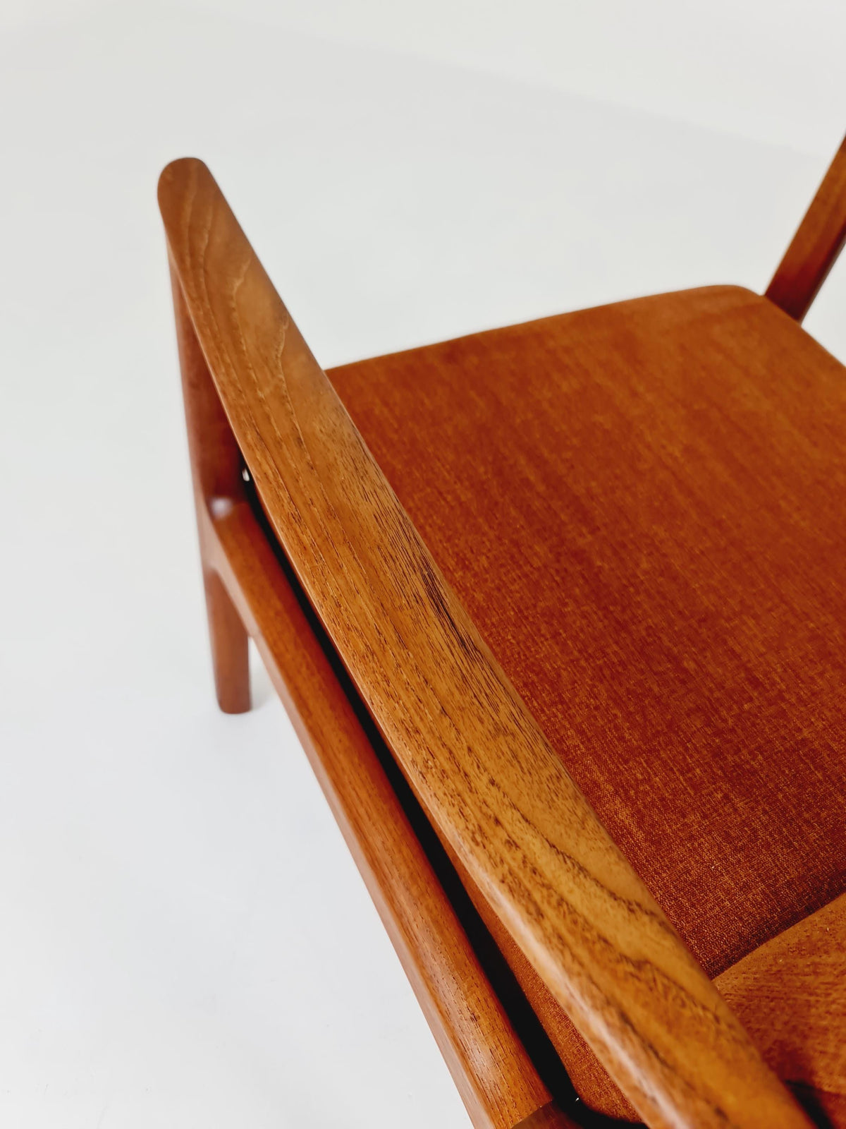 Mid-century Rare Danish teak lounge chair/ Easy chair by Ole Wanscher for France &Son , 1960s Set of 2