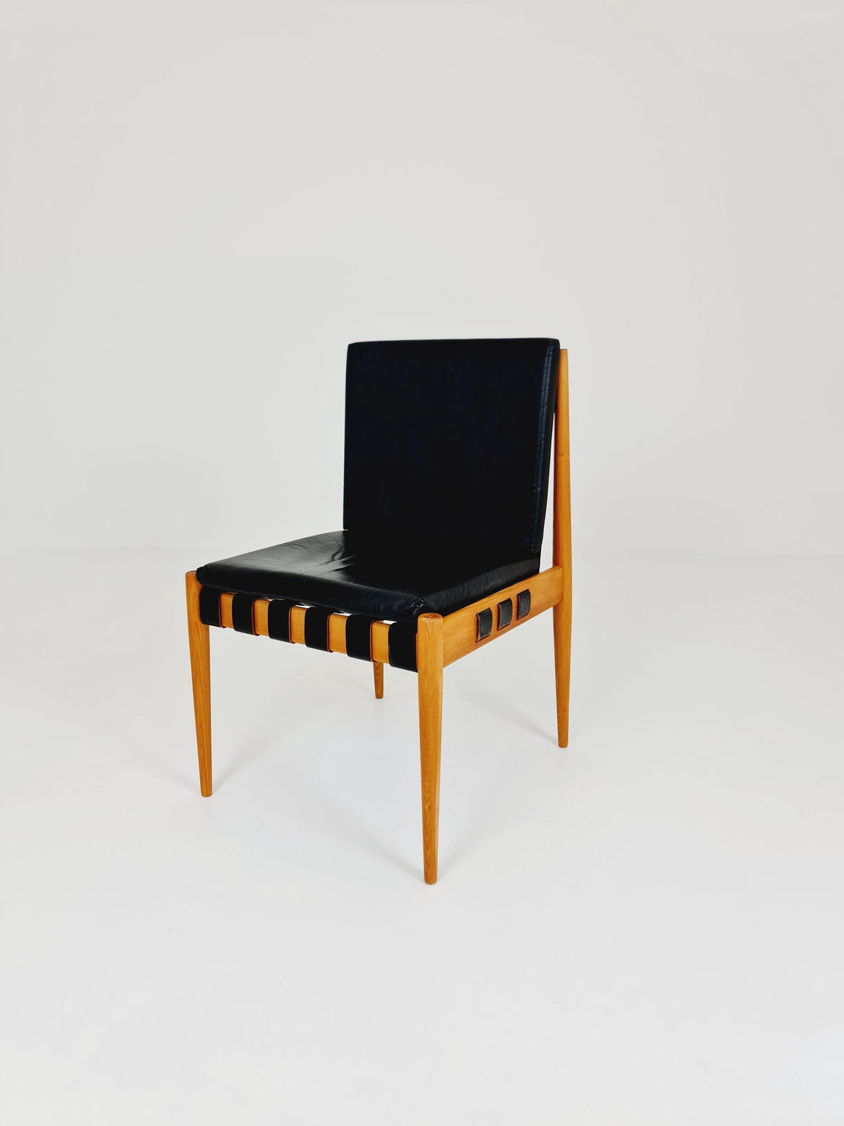 Rare Vintage Danish Ash Wood dining chair by Egon Eiermann SE 21 , 1960s,