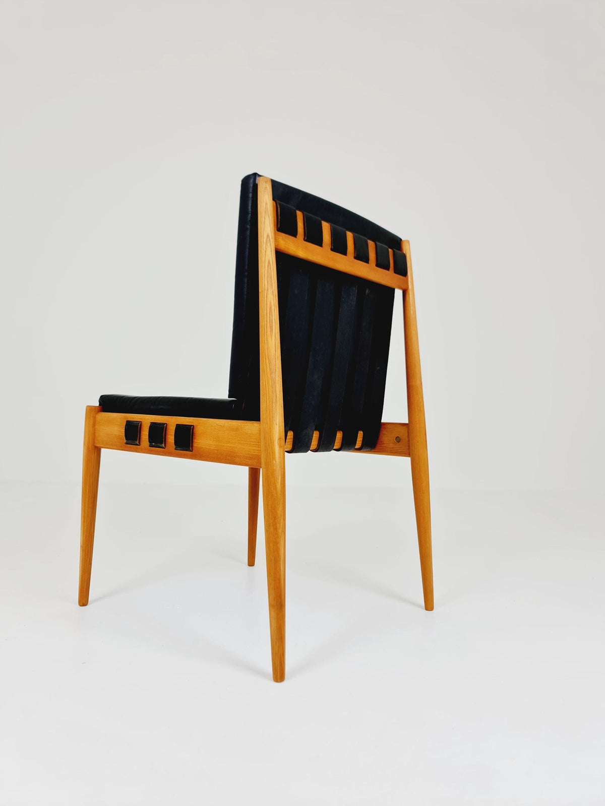 Rare Vintage Danish Ash Wood dining chair by Egon Eiermann SE 21 , 1960s,