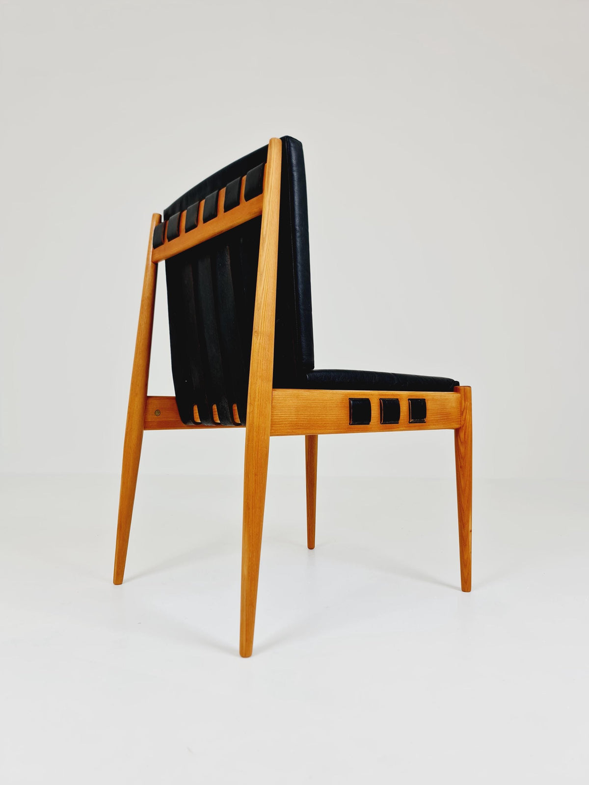 Rare Vintage Danish Ash Wood dining chair by Egon Eiermann SE 21 , 1960s,