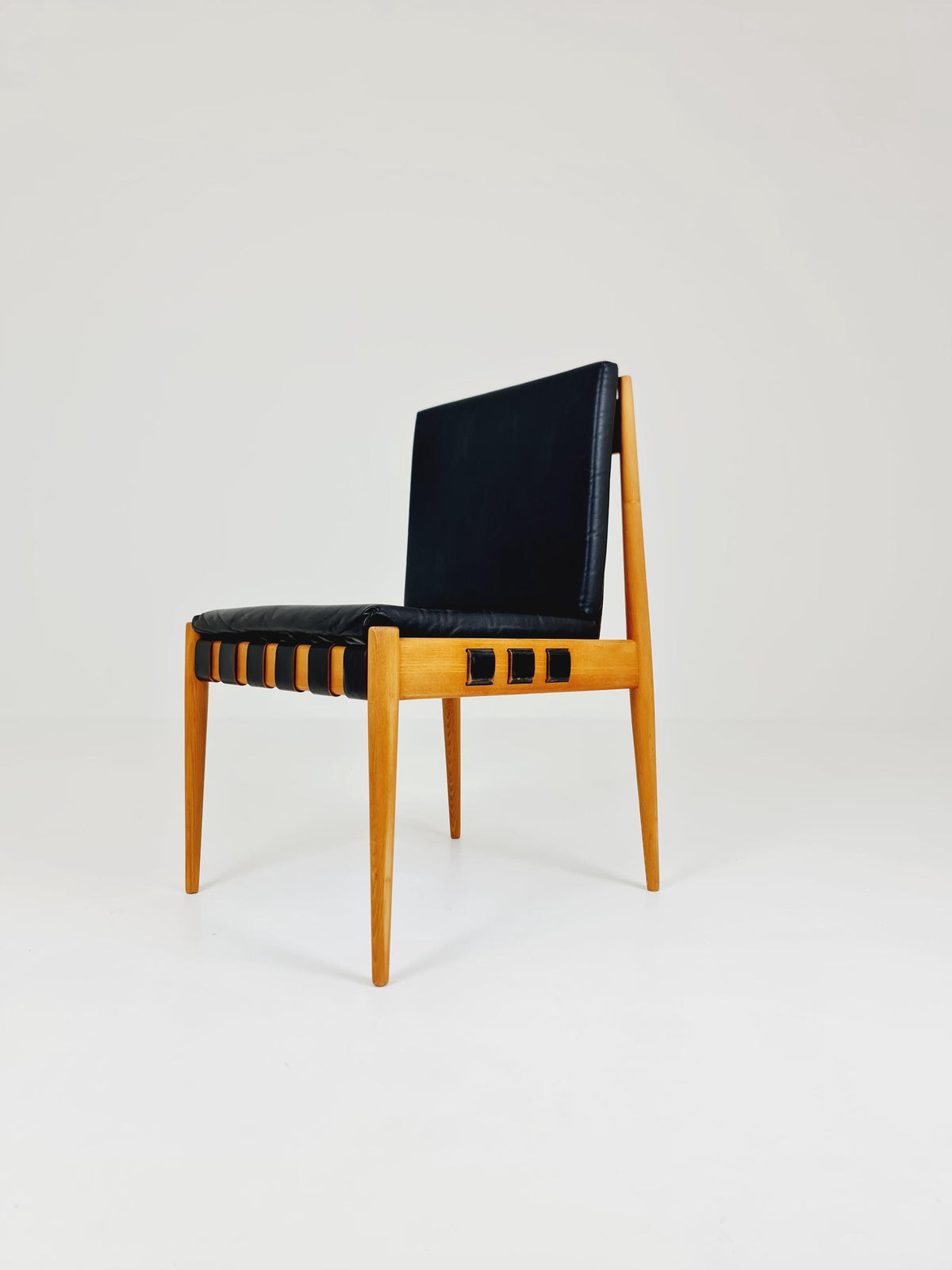 Rare Vintage Danish Ash Wood dining chair by Egon Eiermann SE 21 , 1960s,