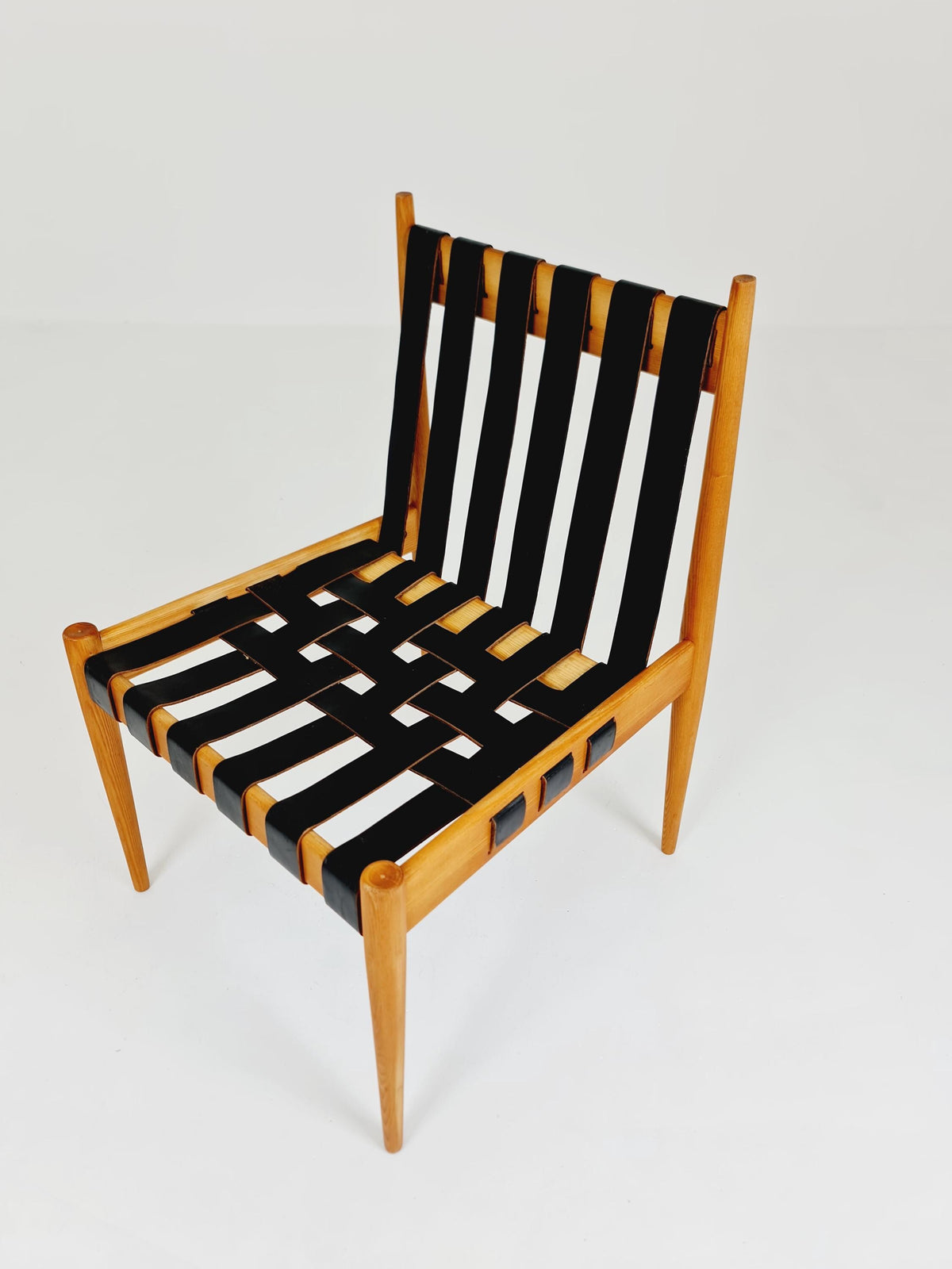 Rare Vintage Danish Ash Wood dining chair by Egon Eiermann SE 21 , 1960s,