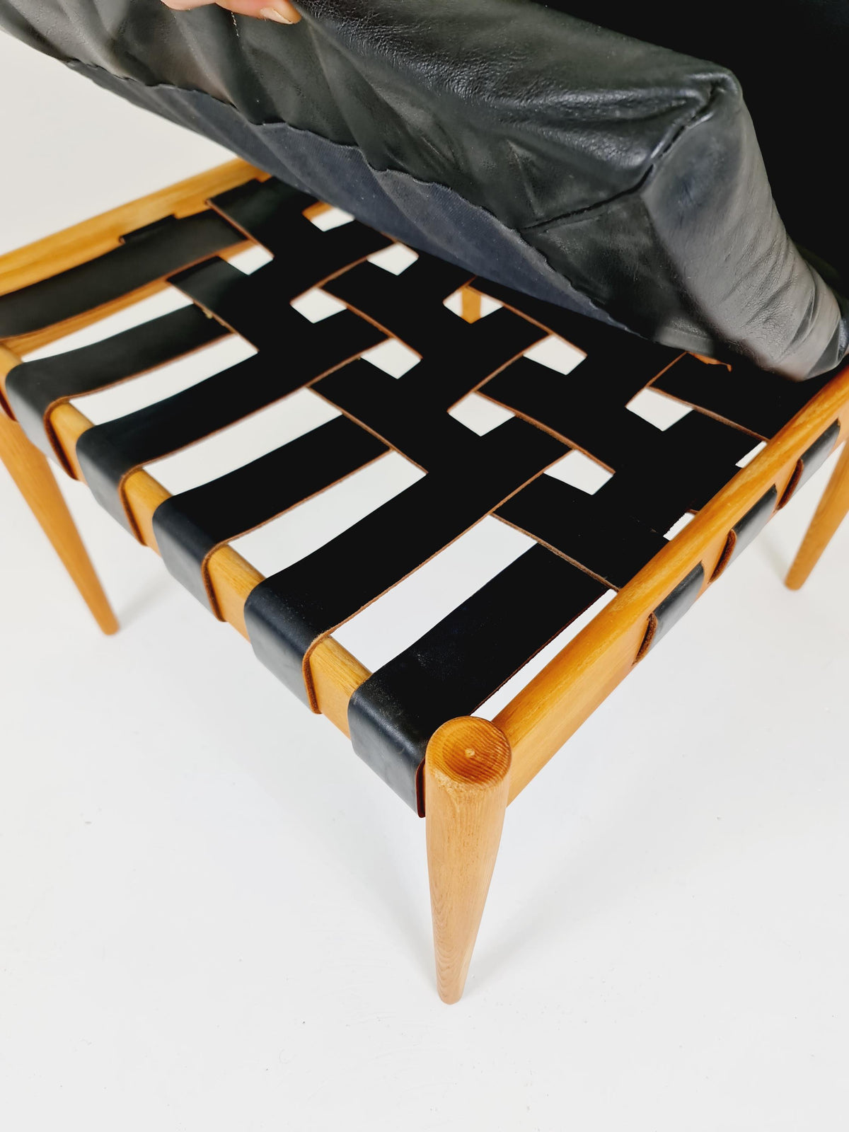 Rare Vintage Danish Ash Wood dining chair by Egon Eiermann SE 21 , 1960s,