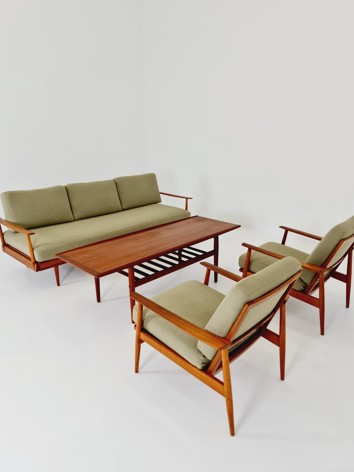Midcentury Stella Sofa Teak Daybed by Walter Knoll & Wilhelm Knoll, Germany, 1950s
