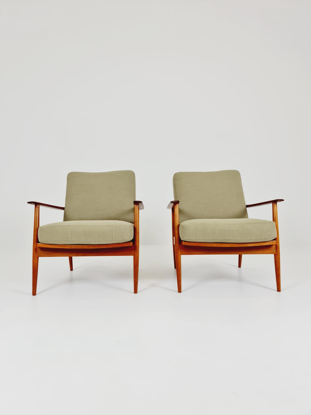 Midcentury easy chairs by Walter Knoll for Knoll Antimott , Germany, 1960s, Set of 2