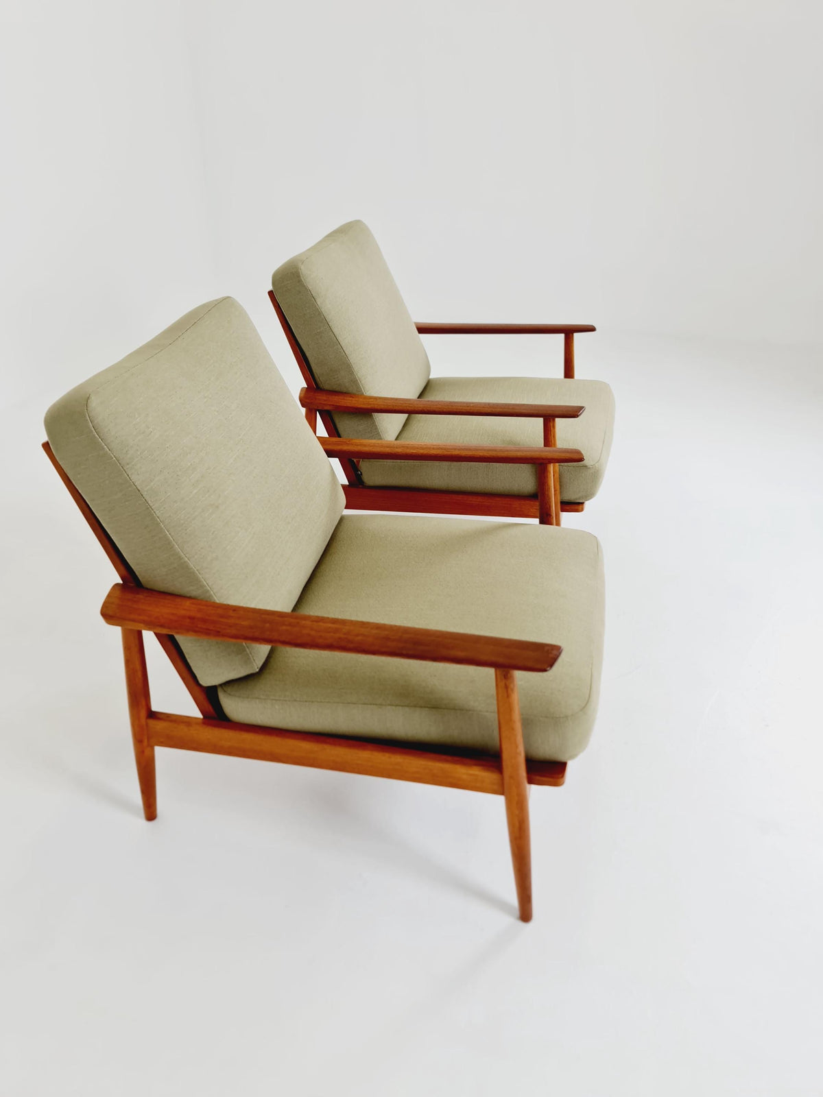 Midcentury easy chairs by Walter Knoll for Knoll Antimott , Germany, 1960s, Set of 2