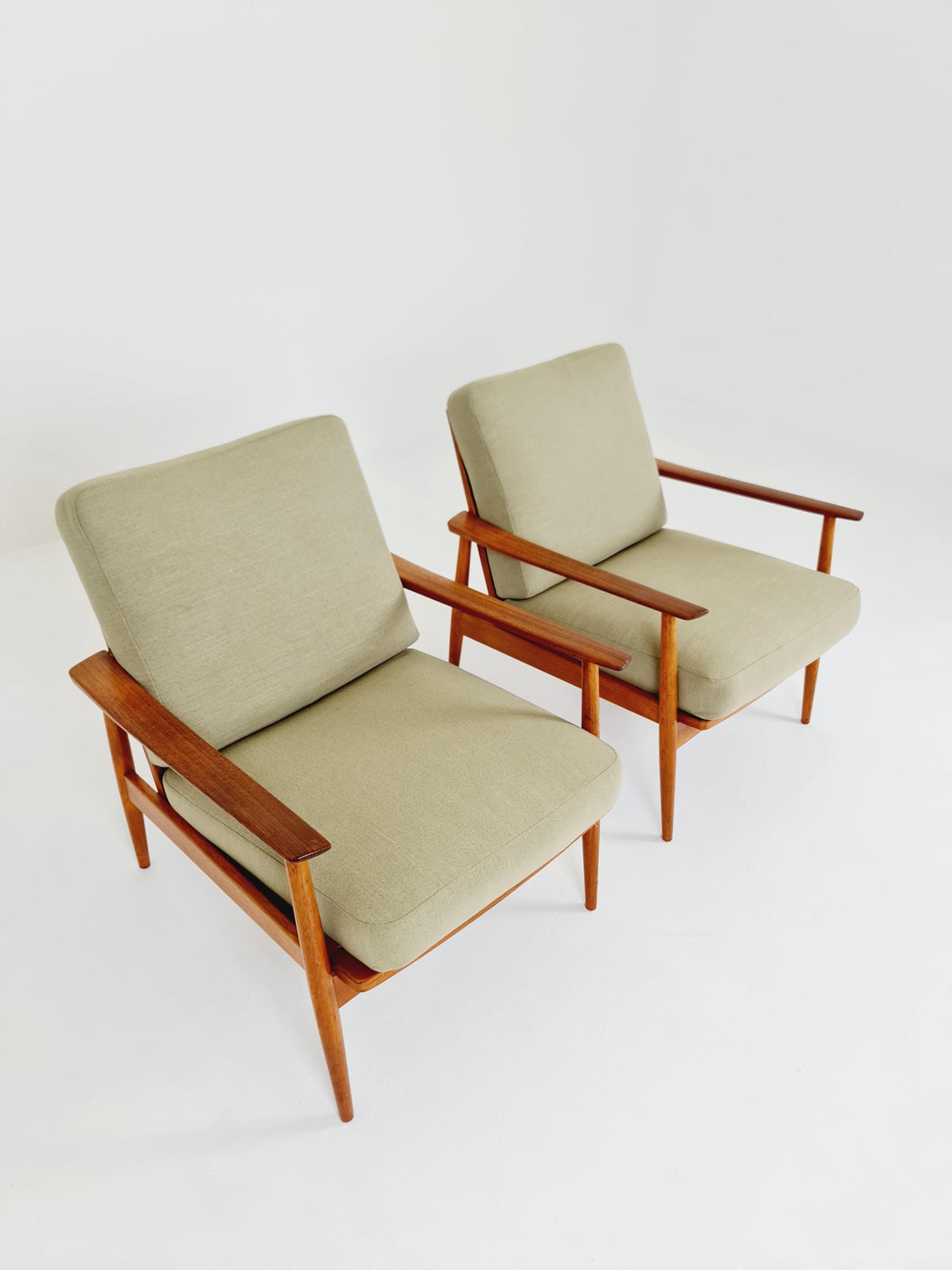 Midcentury easy chairs by Walter Knoll for Knoll Antimott , Germany, 1960s, Set of 2