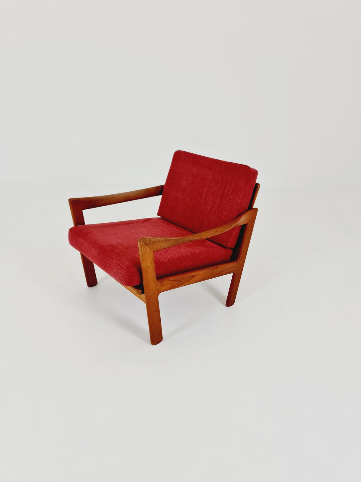 Mid century easy lounge chairs by Illum Wikkeslo Eilersen in solid teak, 1960s,