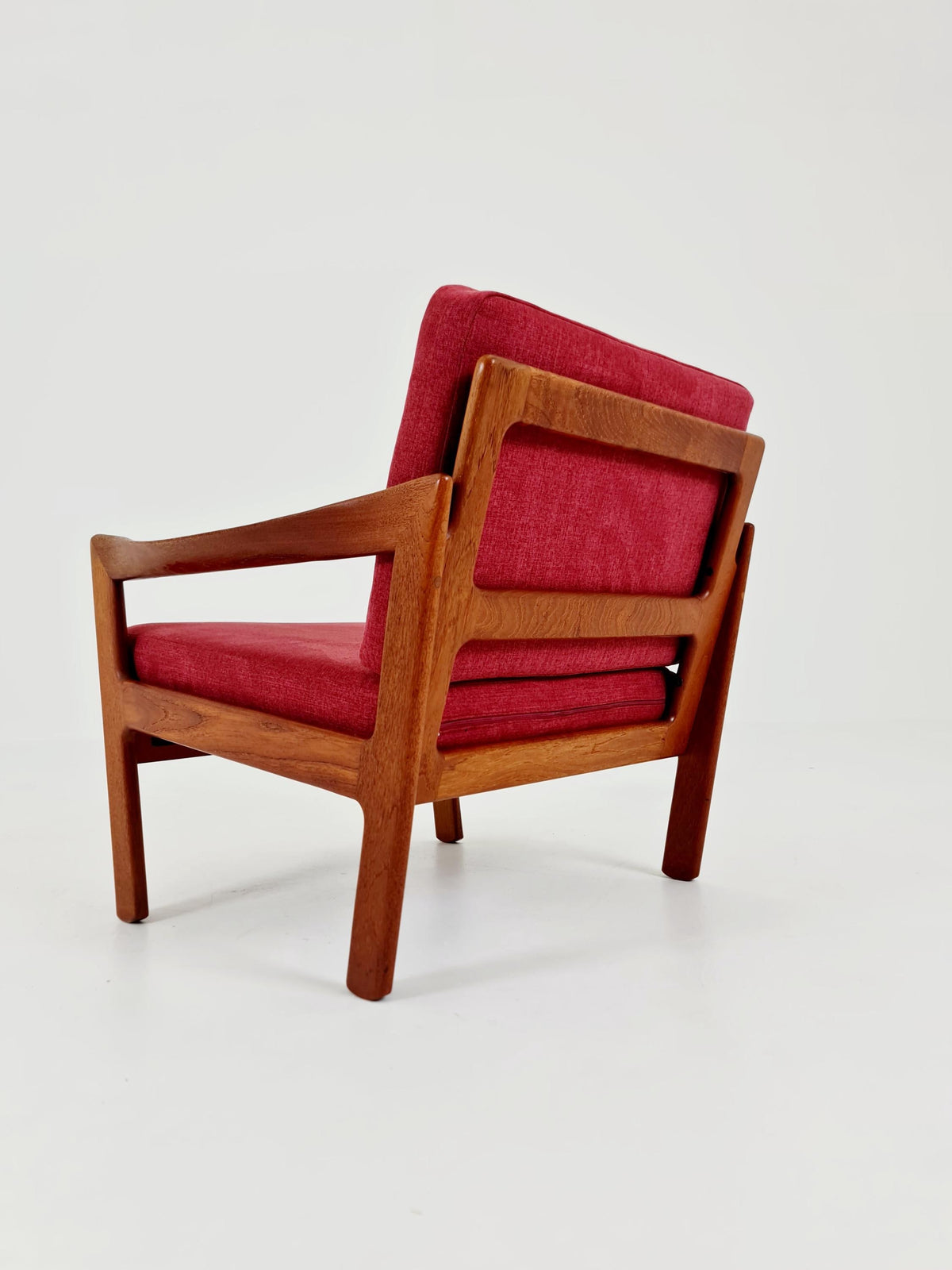 Mid century easy lounge chairs by Illum Wikkeslo Eilersen in solid teak, 1960s,