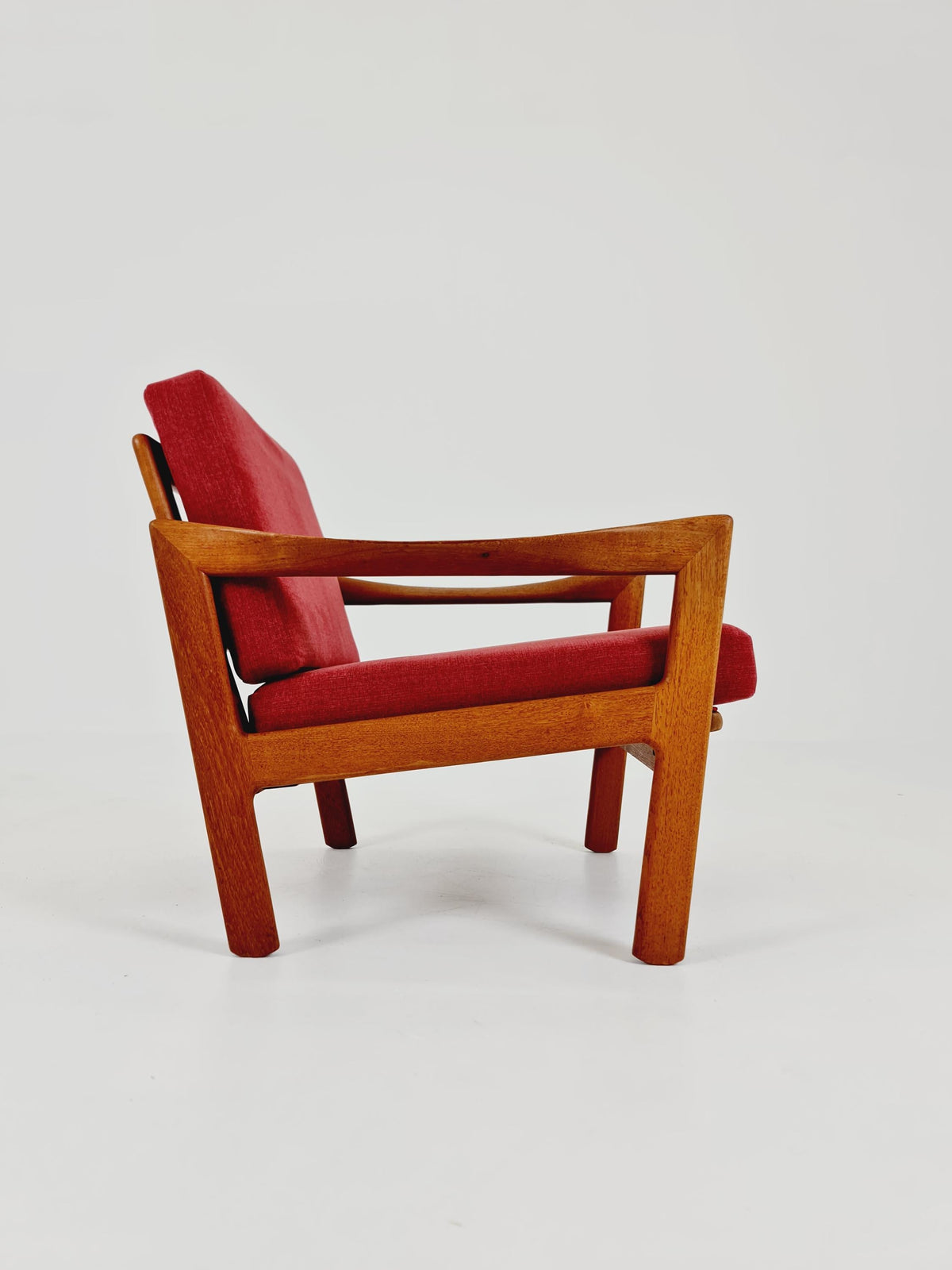 Mid century easy lounge chairs by Illum Wikkeslo Eilersen in solid teak, 1960s,