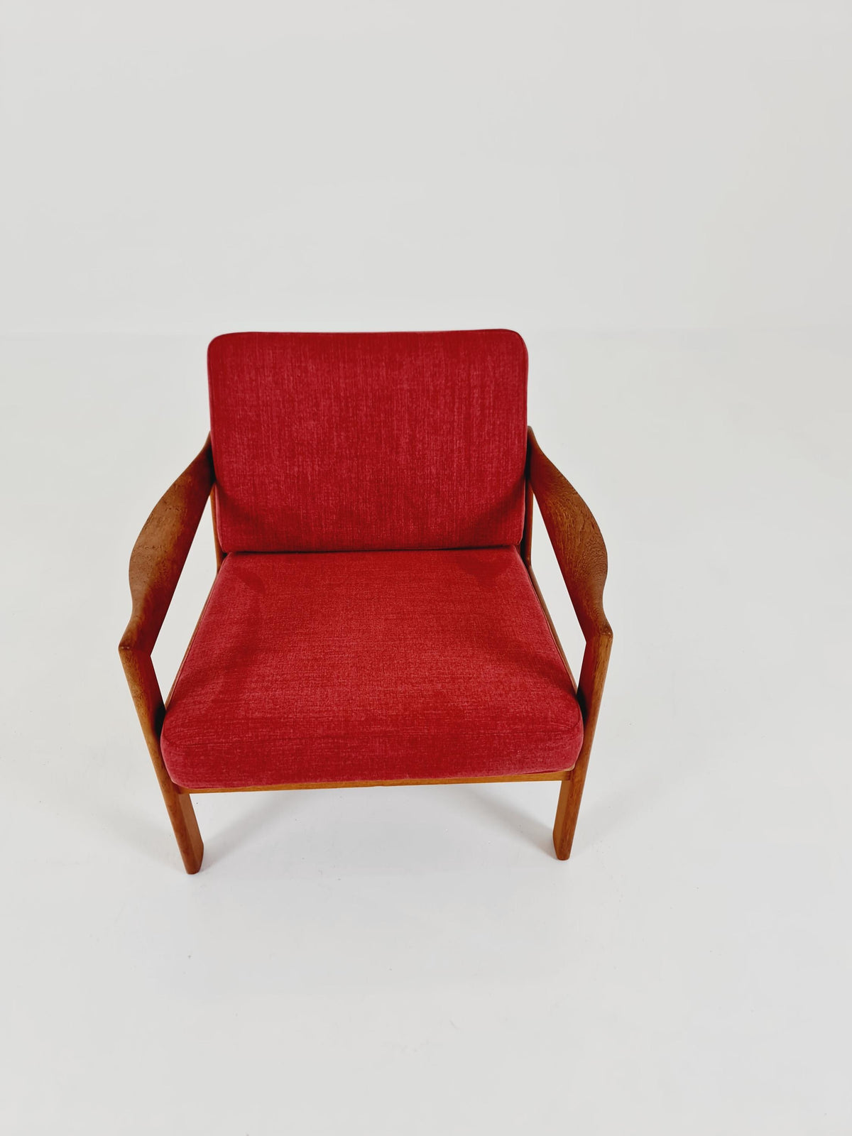 Mid century easy lounge chairs by Illum Wikkeslo Eilersen in solid teak, 1960s,