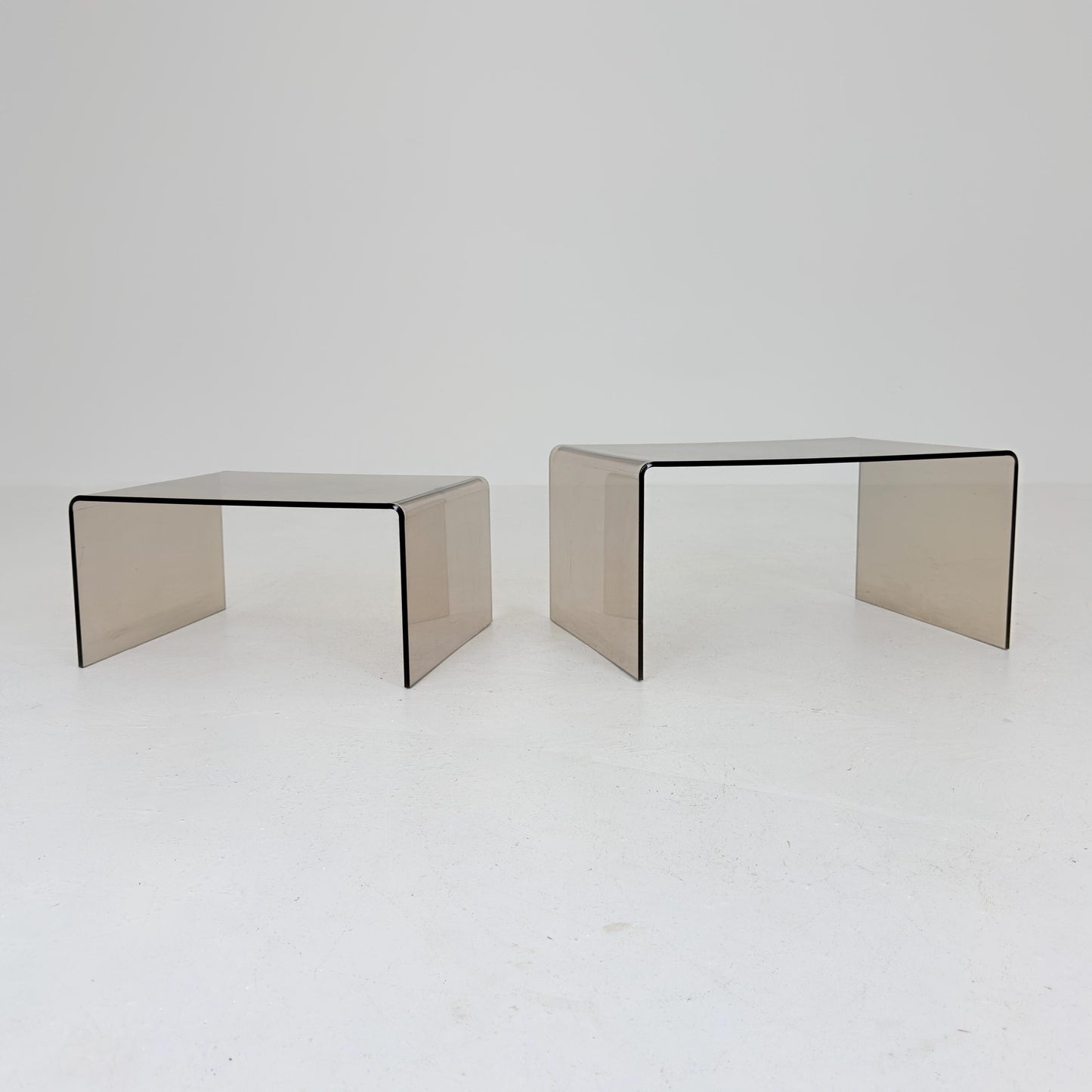 Mid-Century Space Age Smoked Acrylic Nesting Tables set – Germany, 1970s