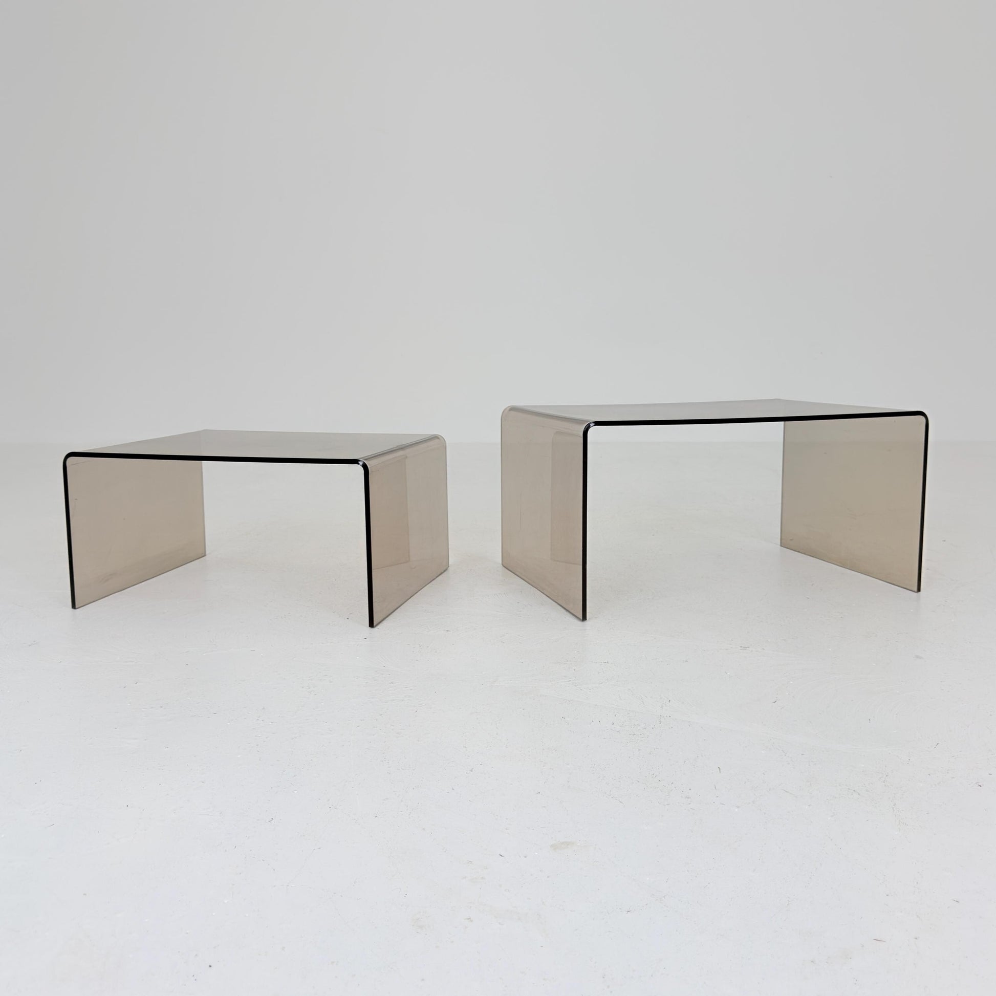 Mid-Century Space Age Smoked Acrylic Nesting Tables set – Germany, 1970s