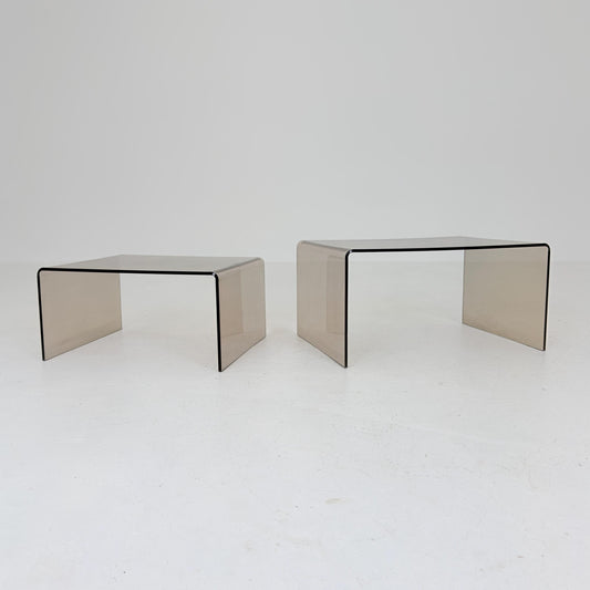 Mid-Century Space Age Smoked Acrylic Nesting Tables set – Germany, 1970s