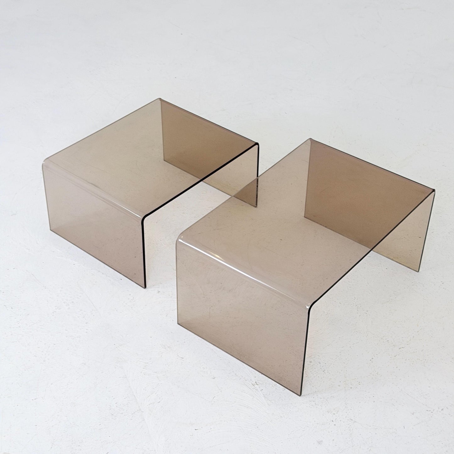 Mid-Century Space Age Smoked Acrylic Nesting Tables set – Germany, 1970s