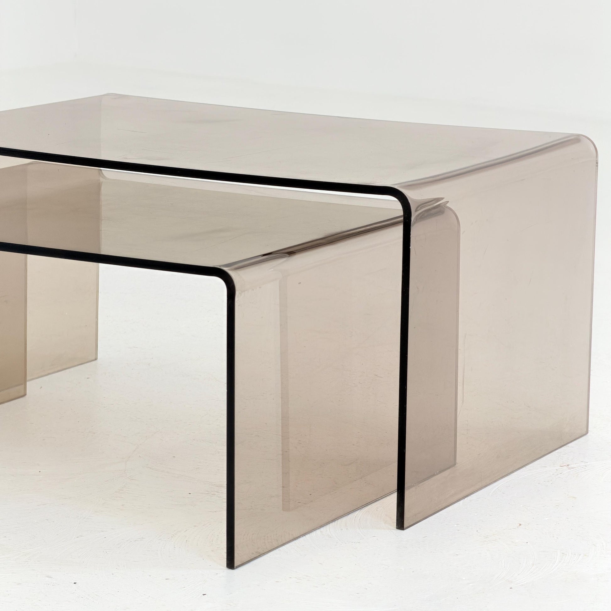 Mid-Century Space Age Smoked Acrylic Nesting Tables set – Germany, 1970s