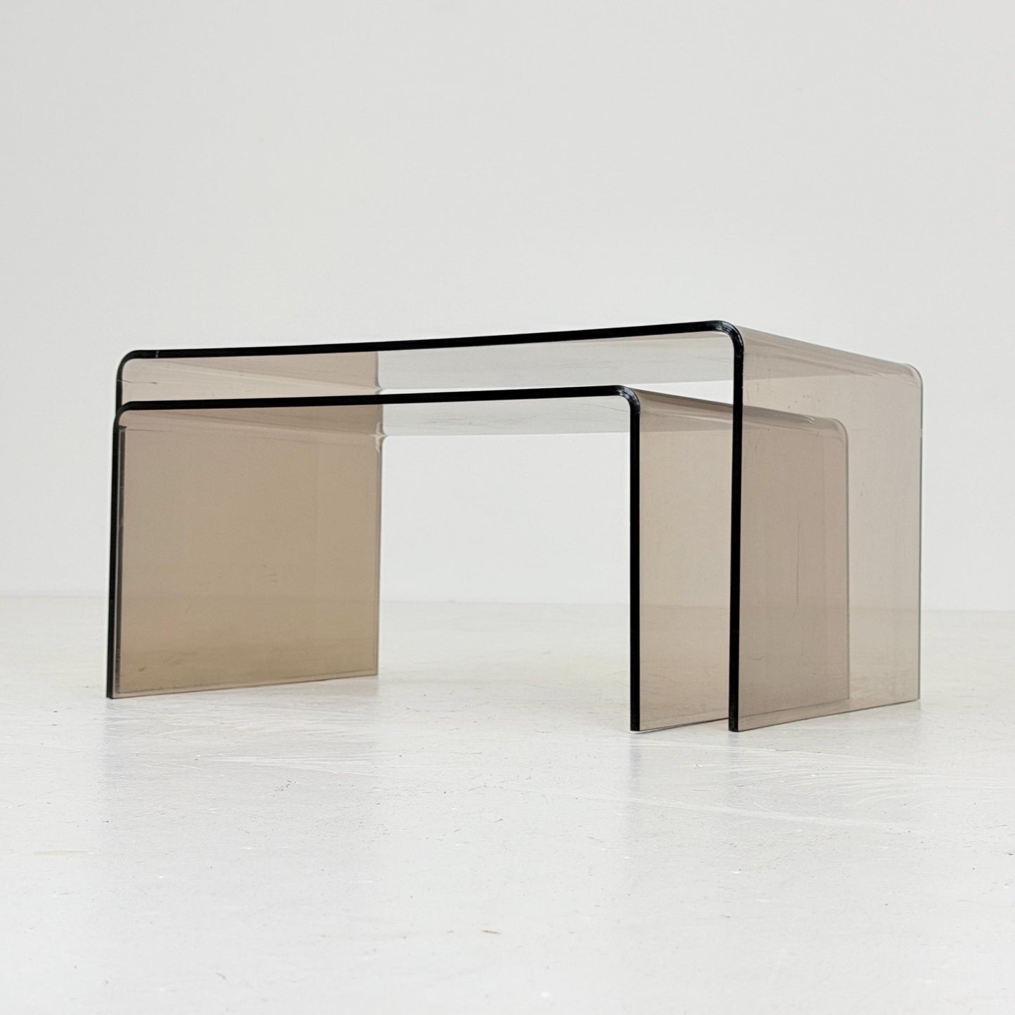 Mid-Century Space Age Smoked Acrylic Nesting Tables set – Germany, 1970s