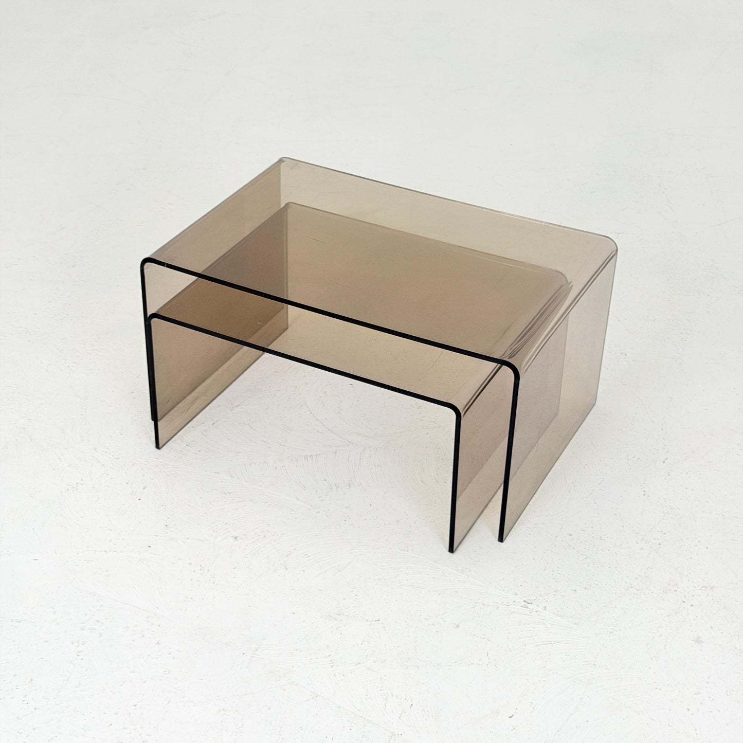 Mid-Century Space Age Smoked Acrylic Nesting Tables set – Germany, 1970s