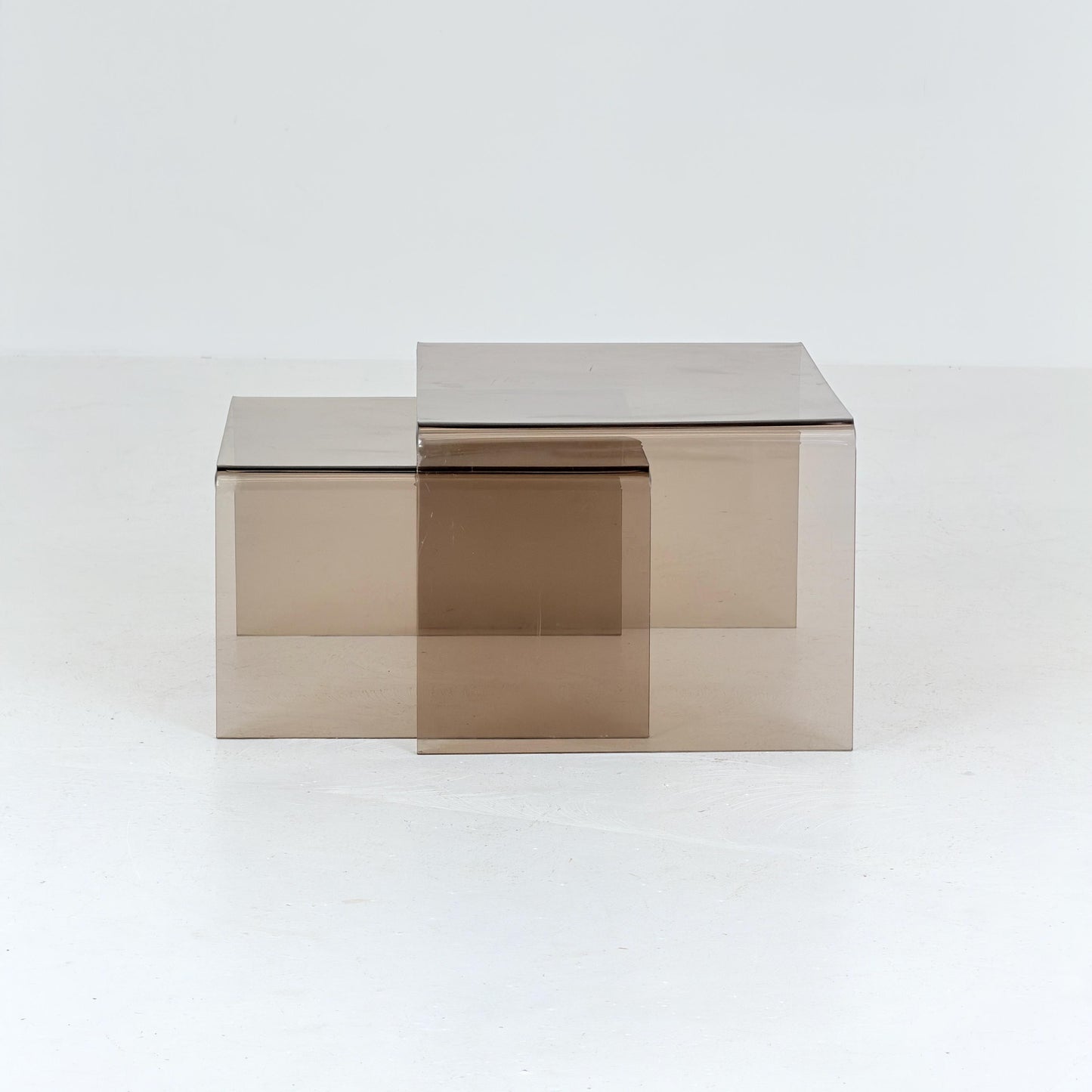 Mid-Century Space Age Smoked Acrylic Nesting Tables set – Germany, 1970s