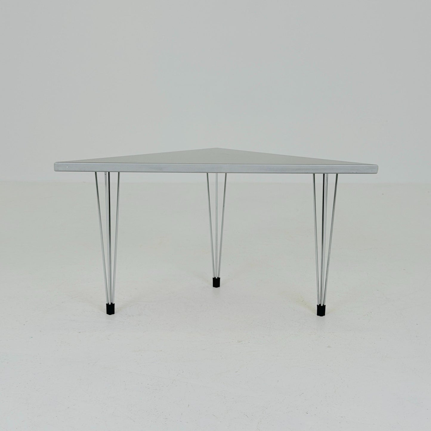 Mid century Vintage Danish Triangular Side Table by Pin Age – Fritz Hansen Design, 1980 Denmark