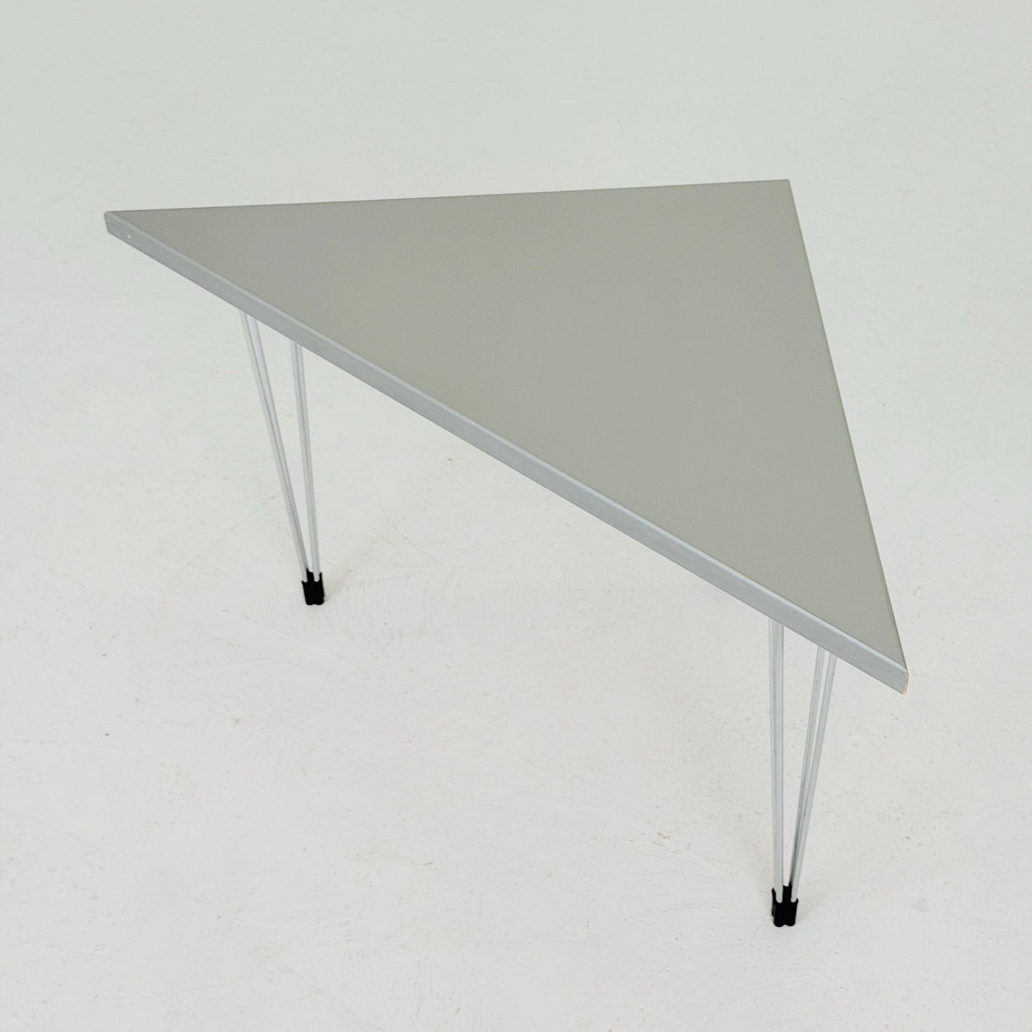 Mid century Vintage Danish Triangular Side Table by Pin Age – Fritz Hansen Design, 1980 Denmark
