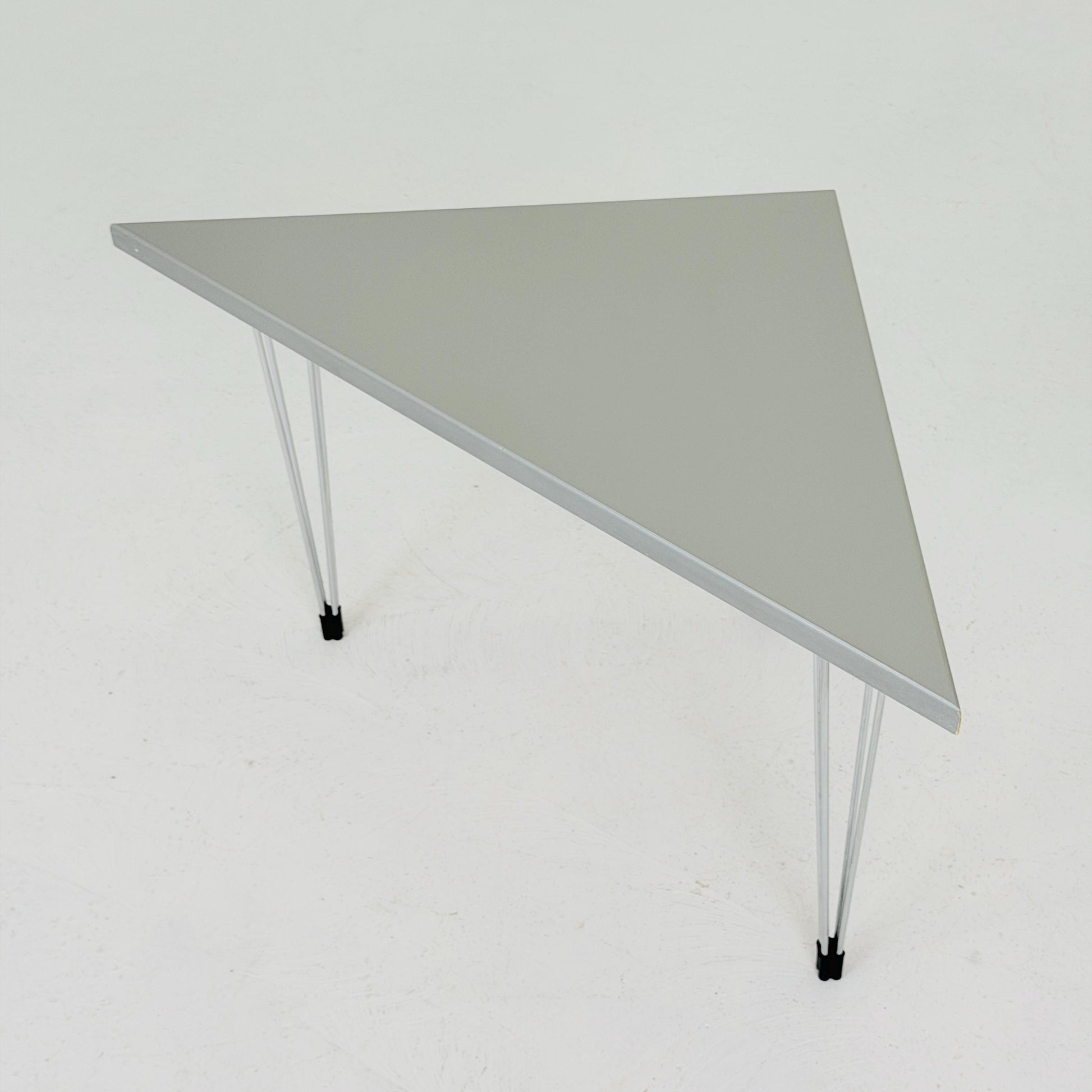 Mid century Vintage Danish Triangular Side Table by Pin Age – Fritz Hansen Design, 1980 Denmark
