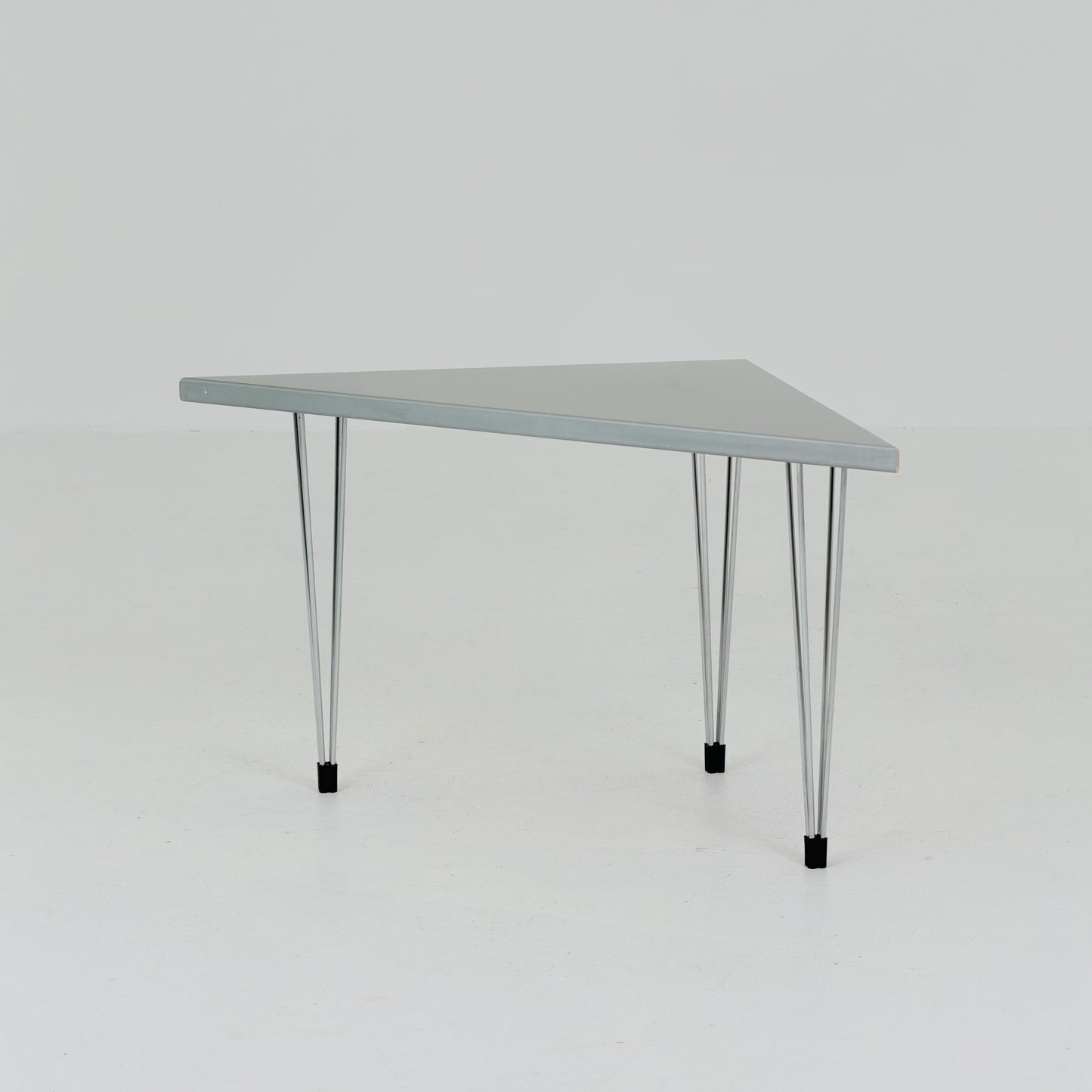 Mid century Vintage Danish Triangular Side Table by Pin Age – Fritz Hansen Design, 1980 Denmark