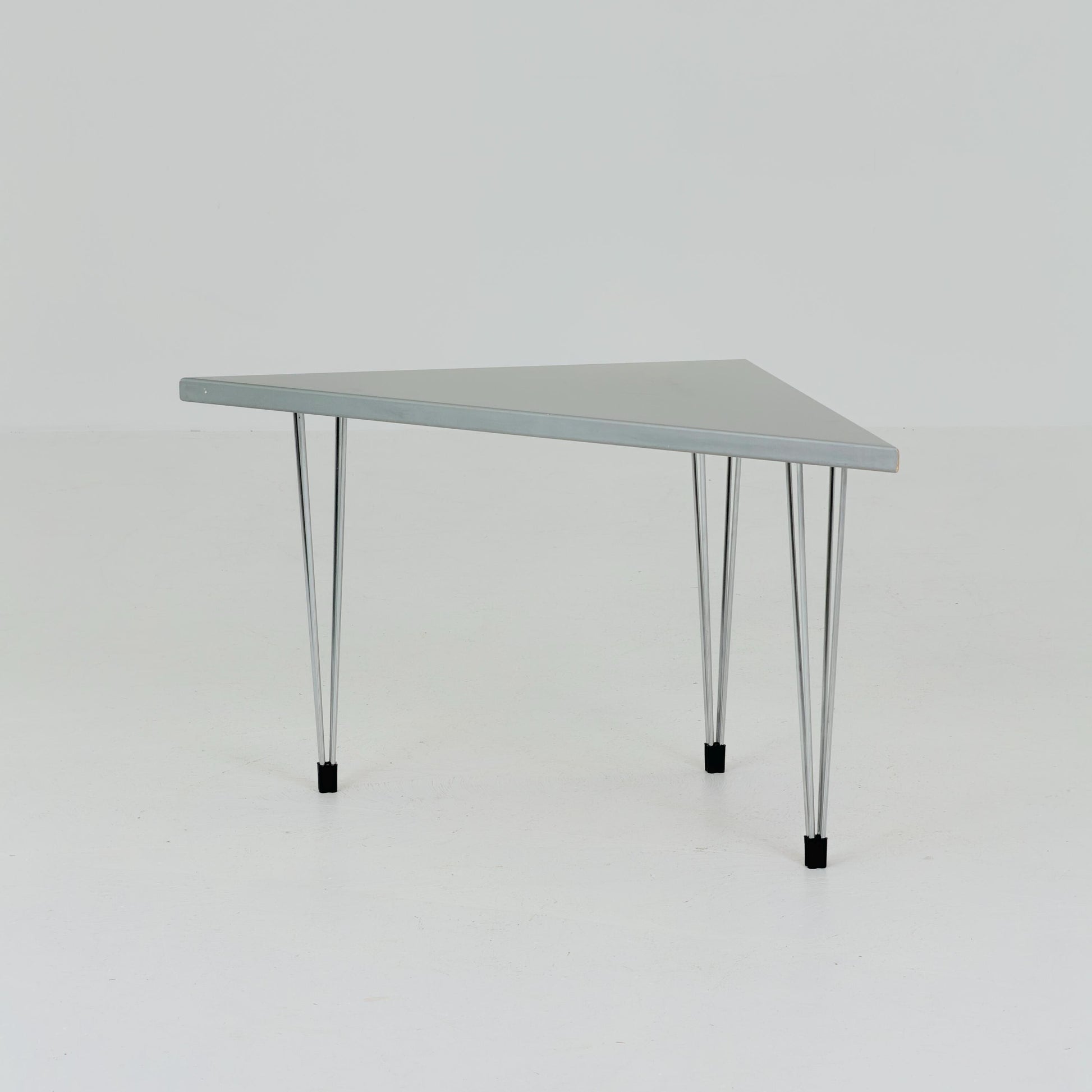 Mid century Vintage Danish Triangular Side Table by Pin Age – Fritz Hansen Design, 1980 Denmark