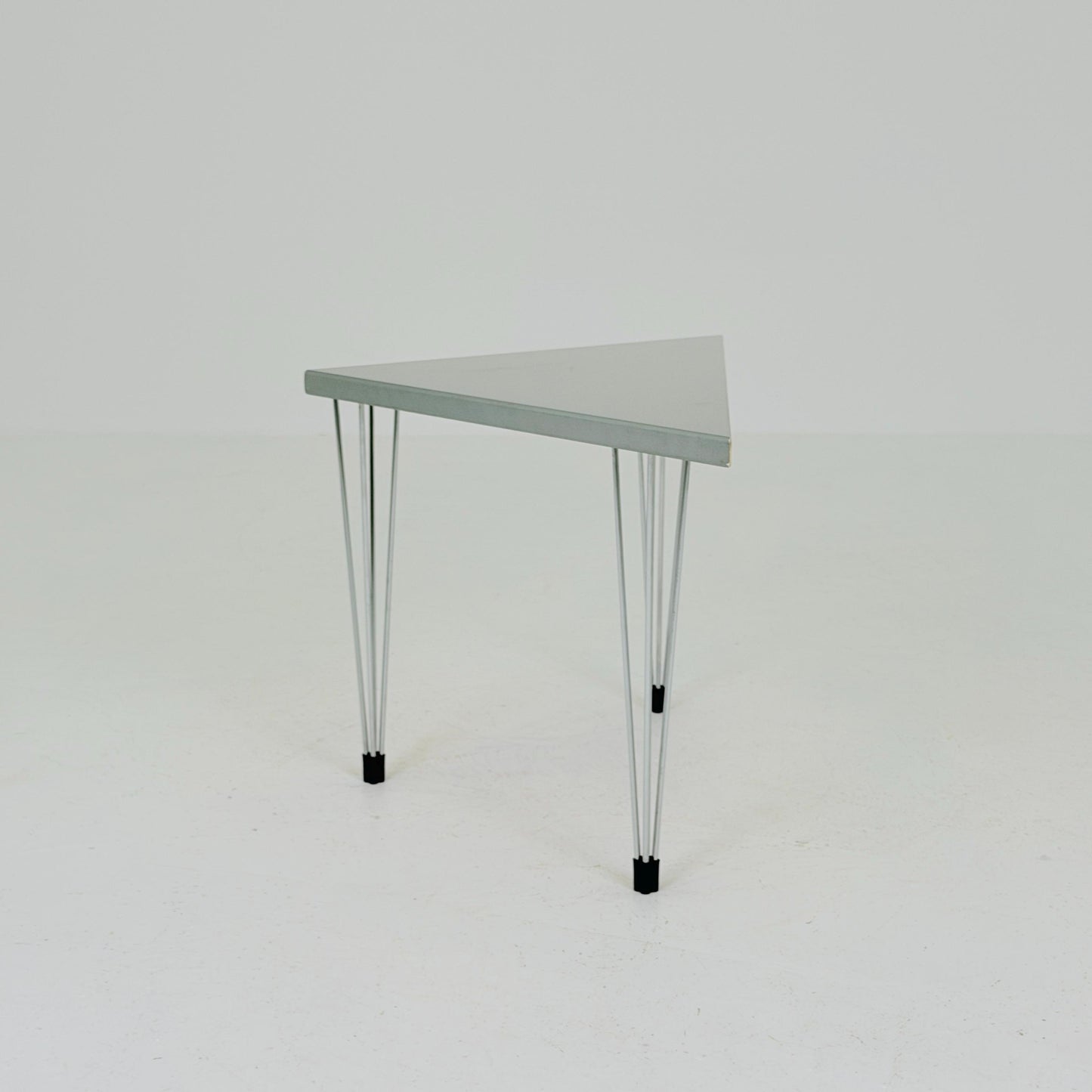 Mid century Vintage Danish Triangular Side Table by Pin Age – Fritz Hansen Design, 1980 Denmark