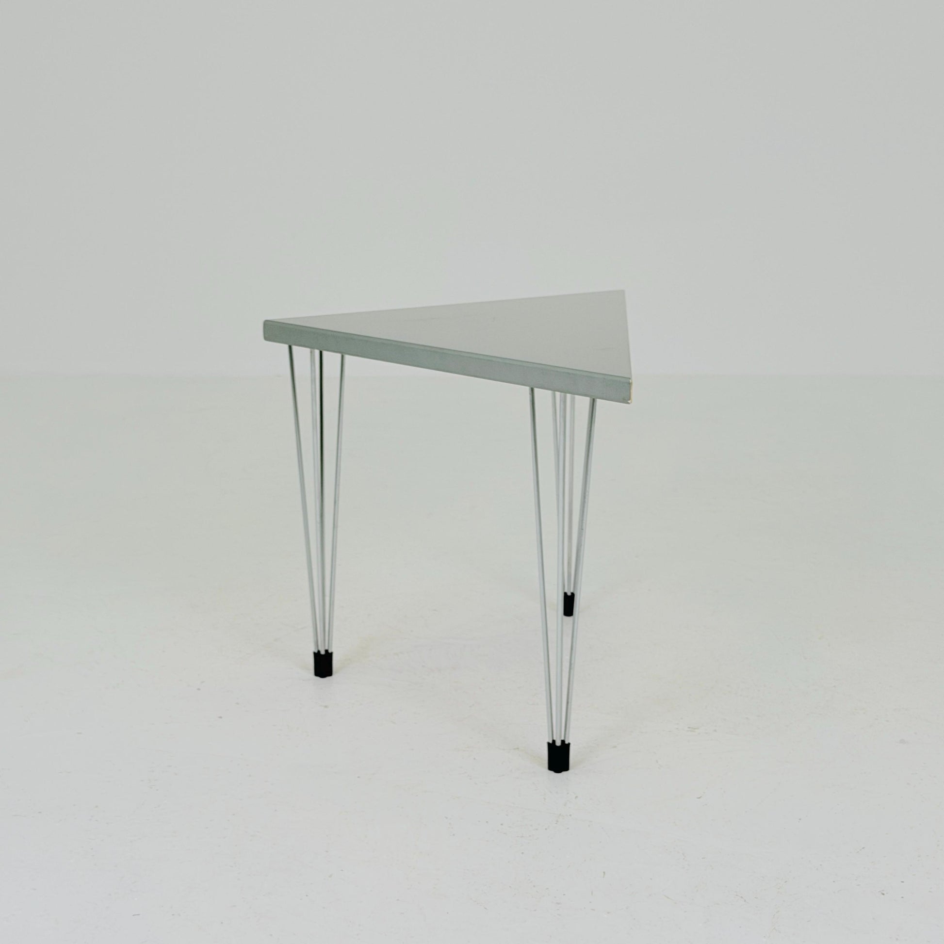 Mid century Vintage Danish Triangular Side Table by Pin Age – Fritz Hansen Design, 1980 Denmark