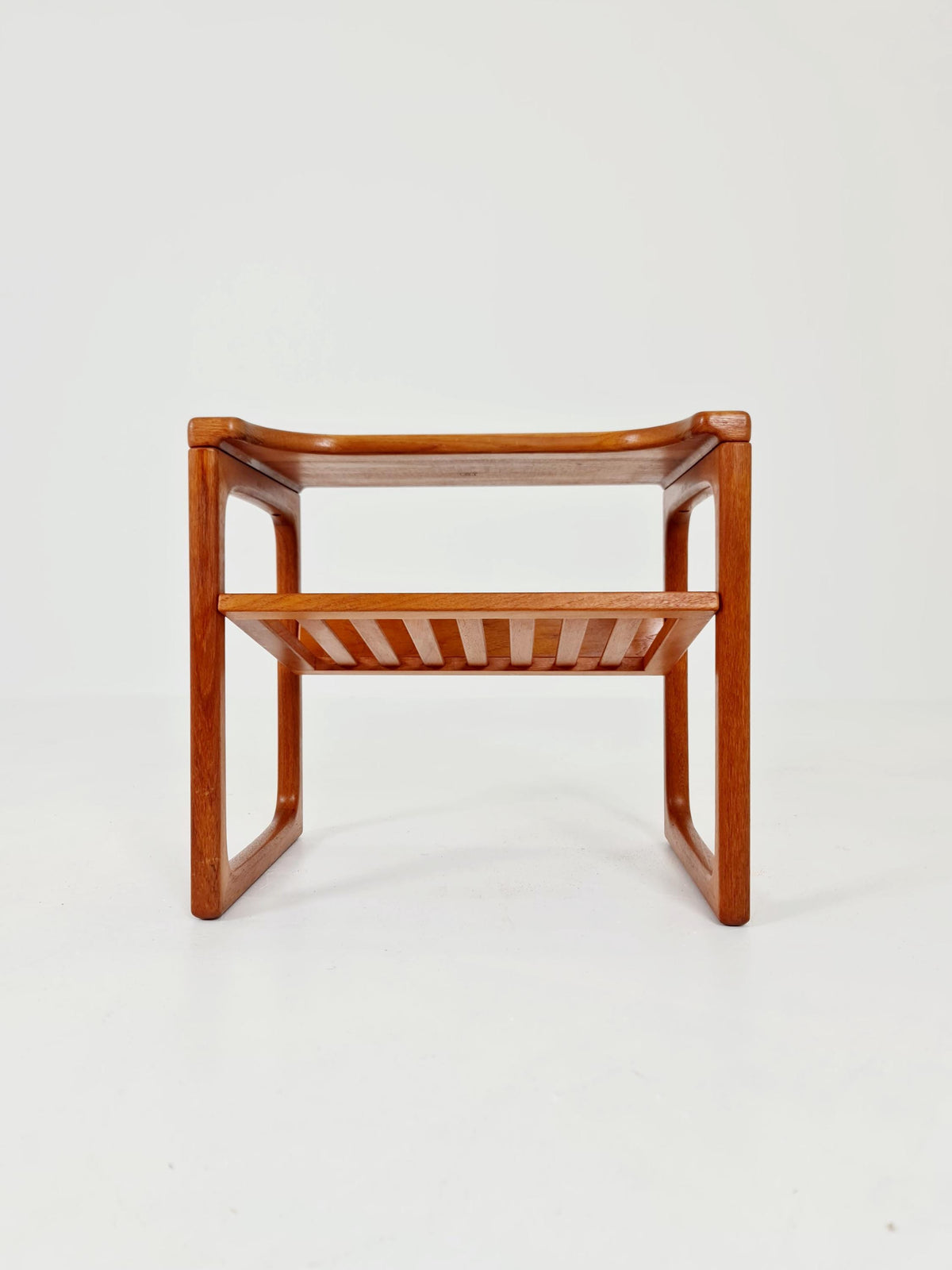 Mid century Danish Solid teak magazine rack - side table by Peter Brink ,BR Möbler , 1960s