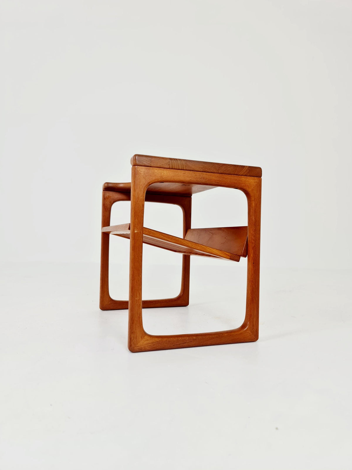 Mid century Danish Solid teak magazine rack - side table by Peter Brink ,BR Möbler , 1960s