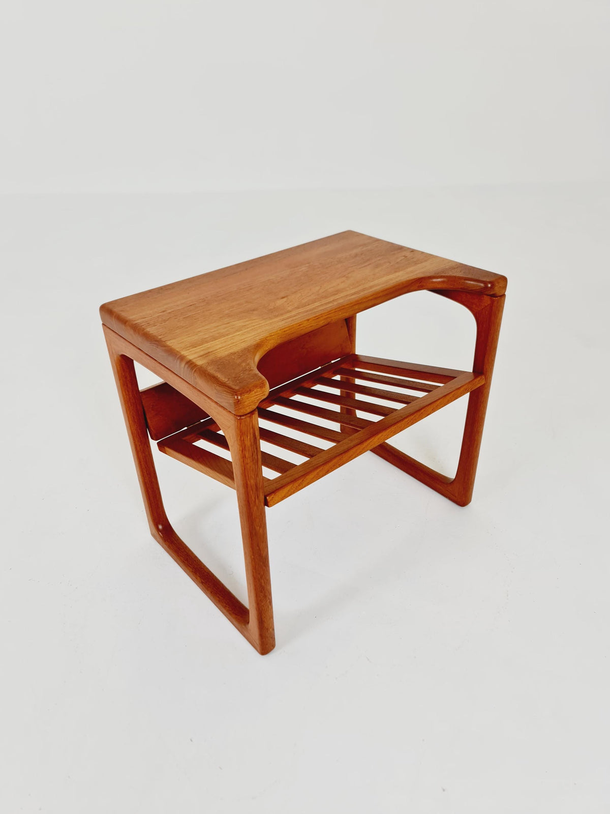 Mid century Danish Solid teak magazine rack - side table by Peter Brink ,BR Möbler , 1960s