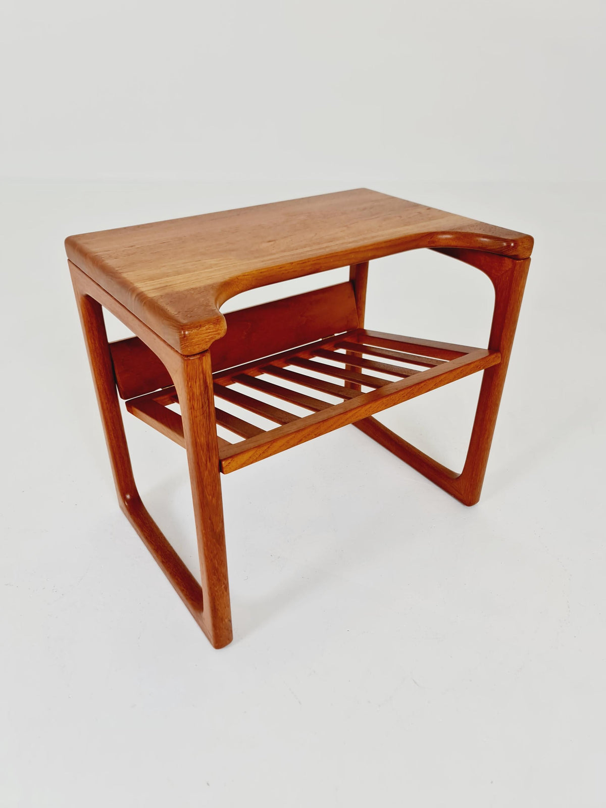 Mid century Danish Solid teak magazine rack - side table by Peter Brink ,BR Möbler , 1960s